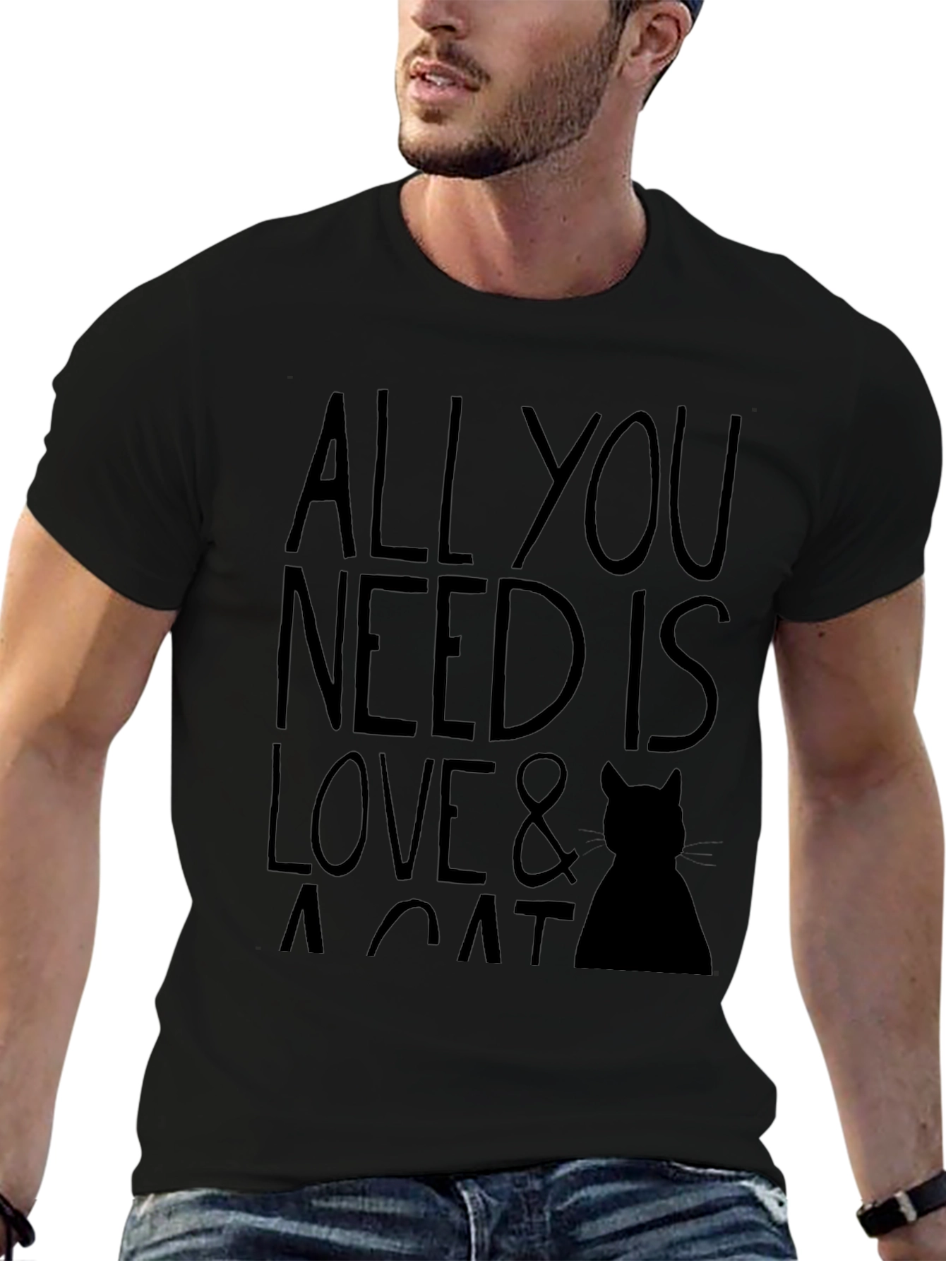 All You Need Is Love & A Cat T-Shirt