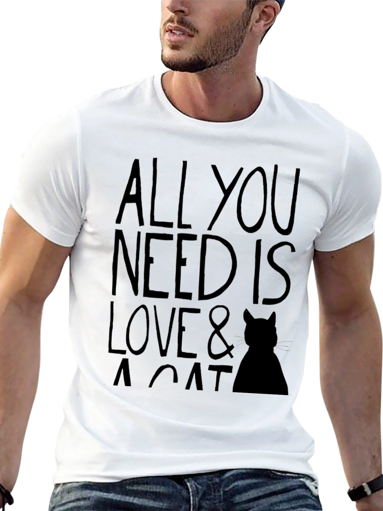 All You Need Is Love & A Cat T-Shirt