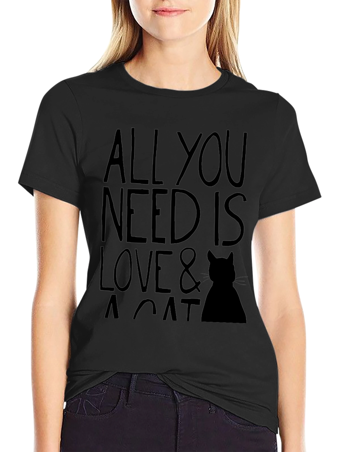 All You Need Is Love & A Cat T-Shirt
