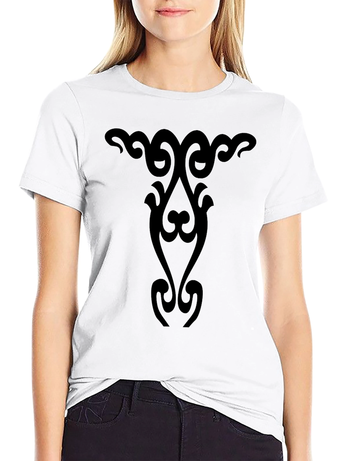 Tribal Graphic T-Shirt - Casual Black Tee