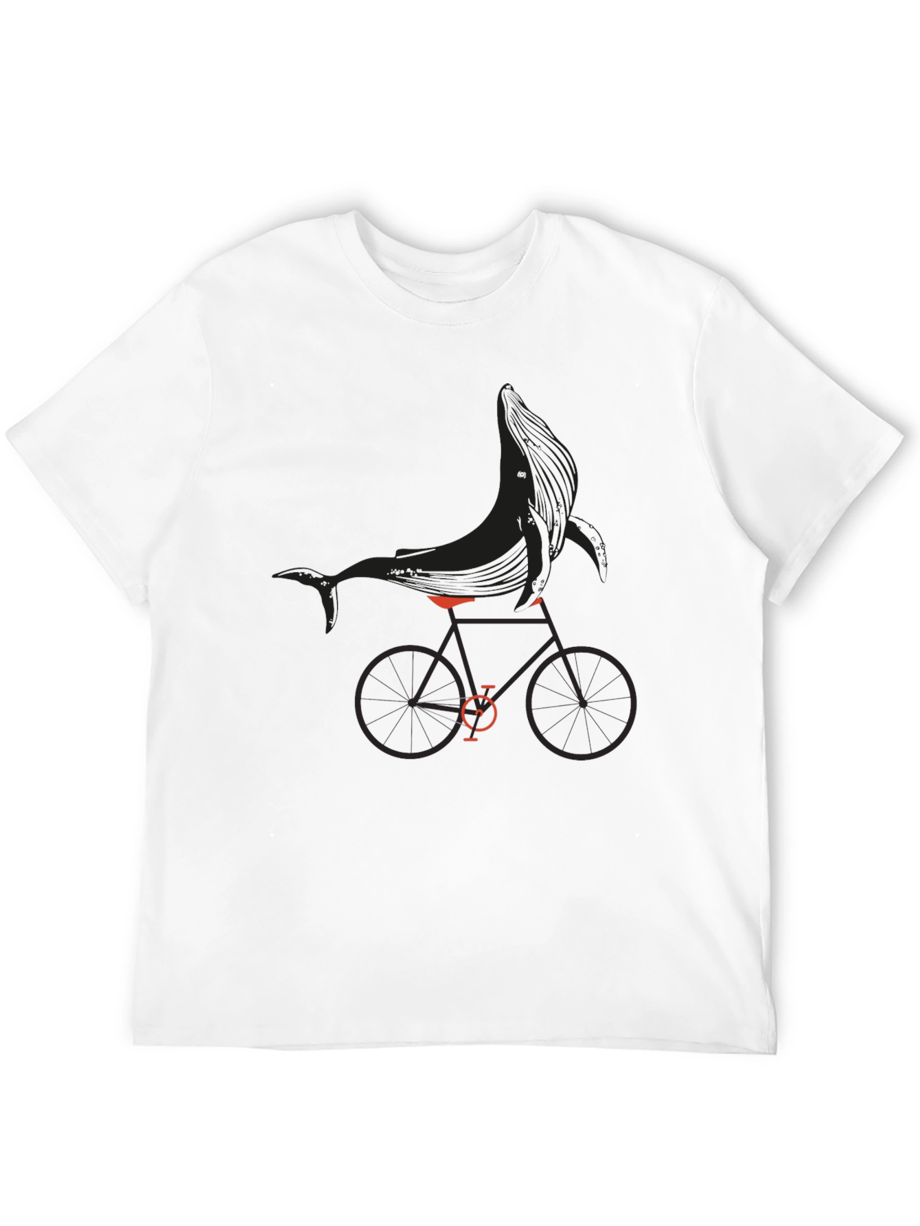 Whale on a Bike Graphic Tee - Black