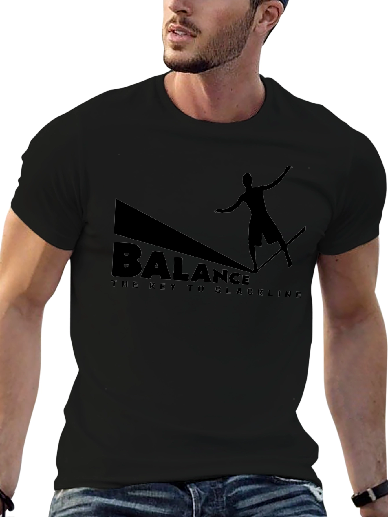 Balance Slackline Graphic Tee - Black