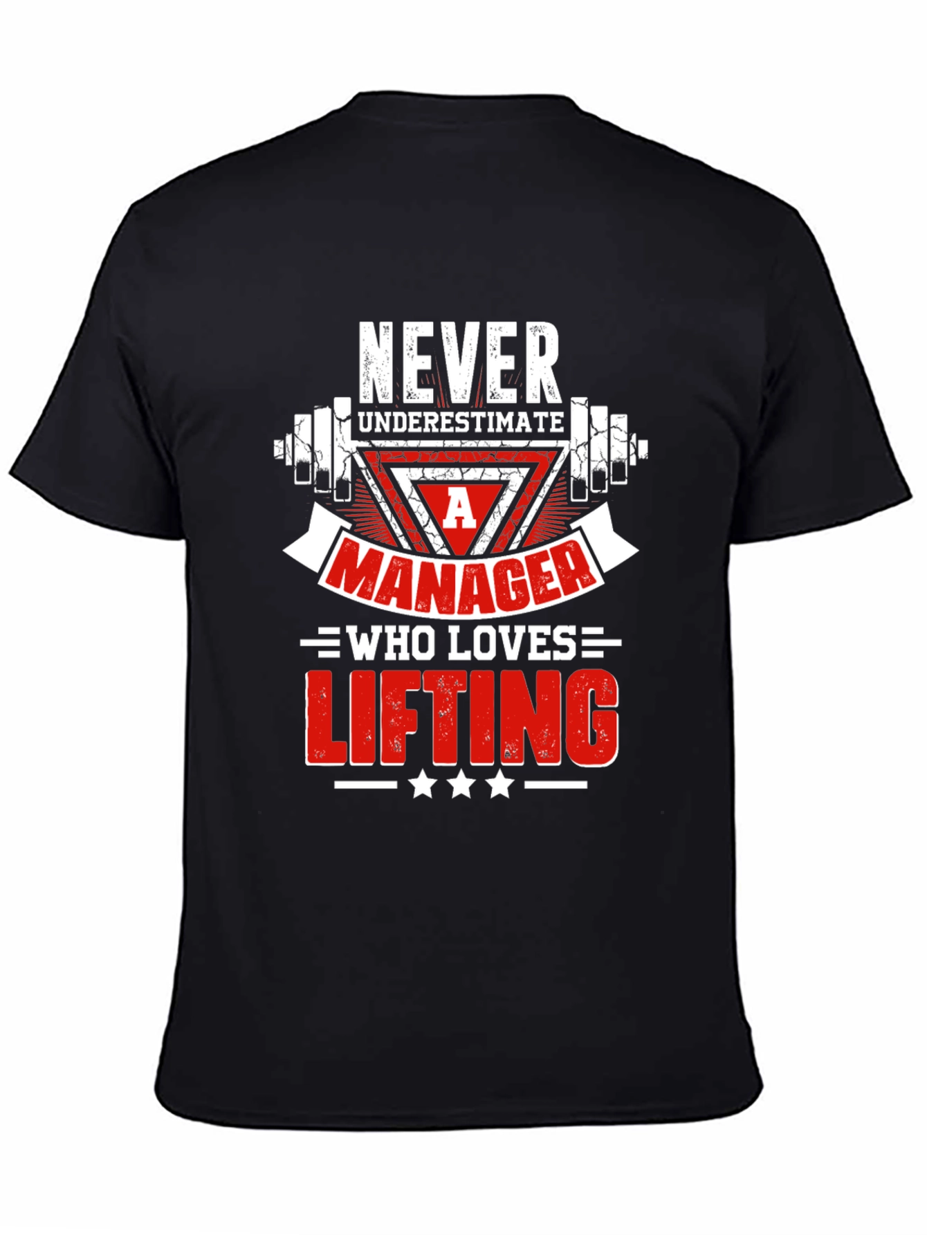 Manager Who Loves Lifting Graphic Tee - Black