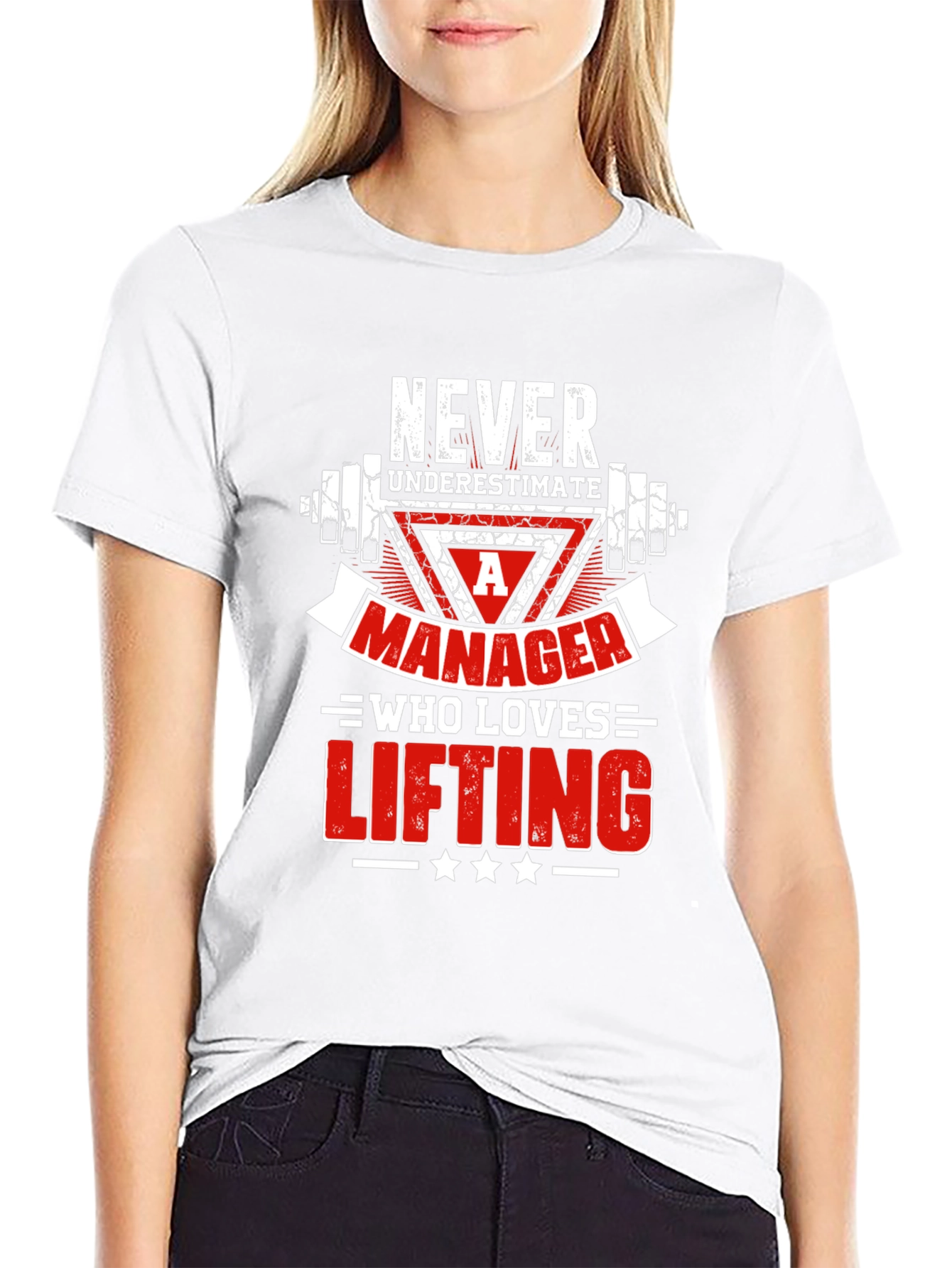 Manager Who Loves Lifting Graphic Tee - Black