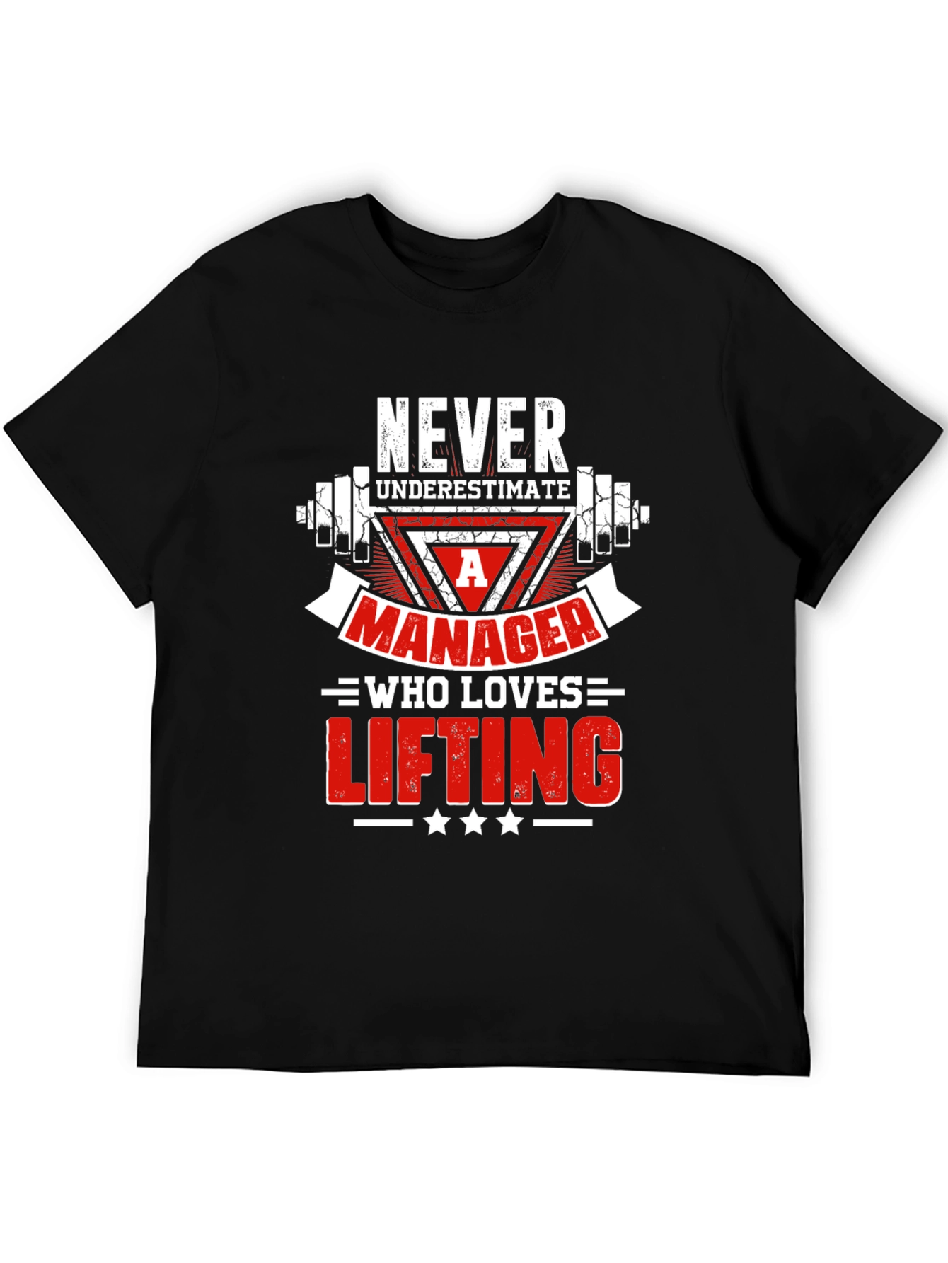 Manager Who Loves Lifting Graphic Tee - Black