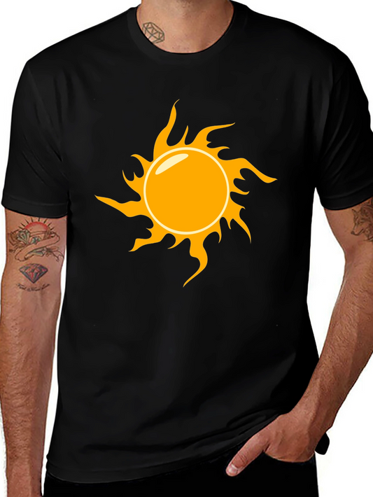 Sun Graphic Black T-Shirt - Stylish & Casual
