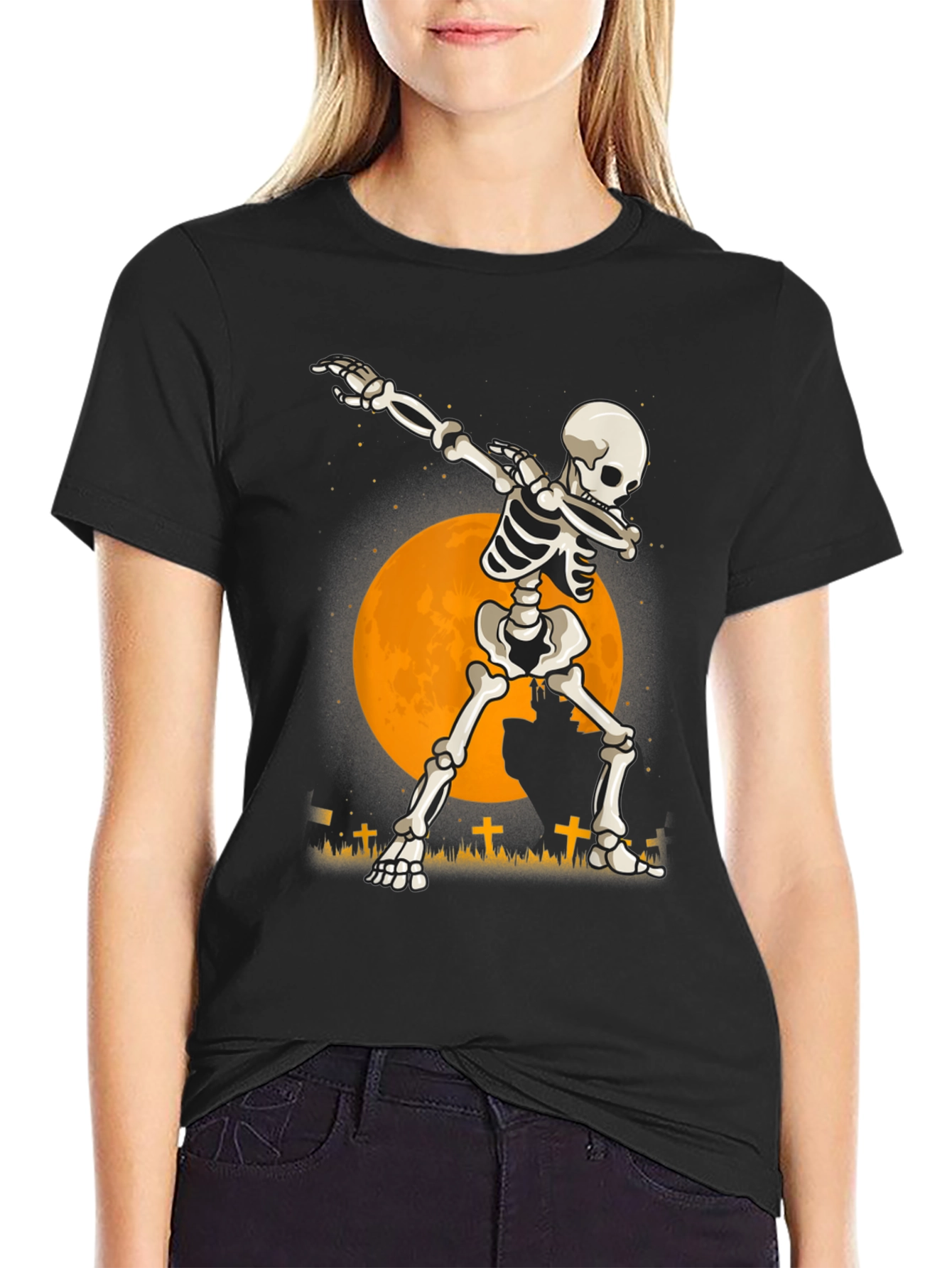 Dabbing Skeleton Halloween T-Shirt
