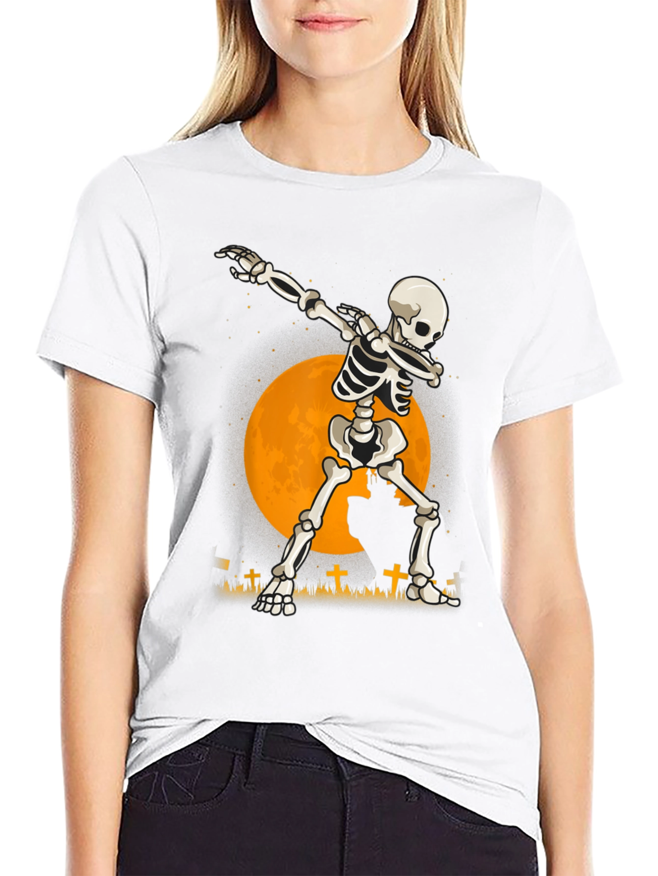 Dabbing Skeleton Halloween T-Shirt
