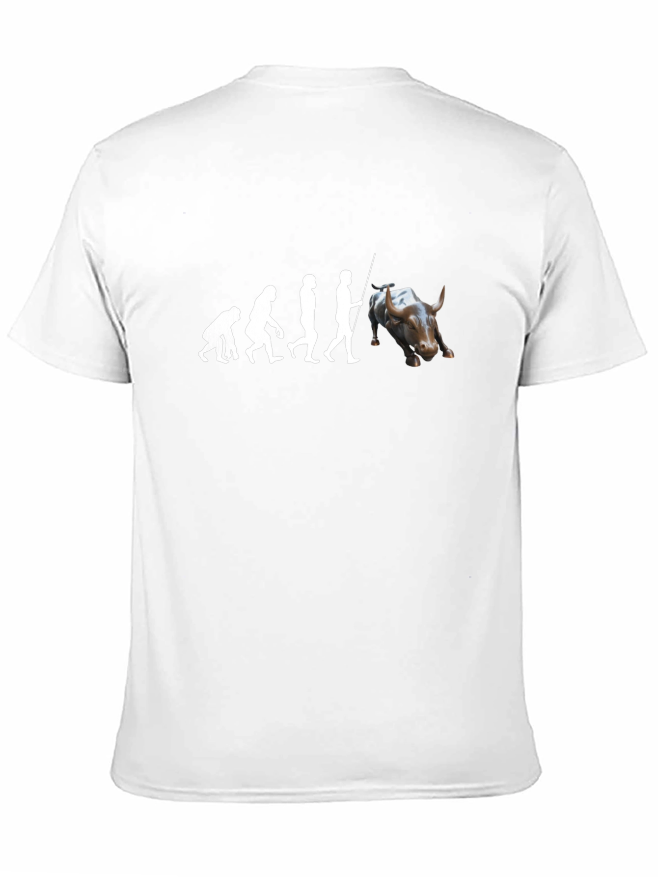 Evolution of the Wall Street Bull Black T-Shirt