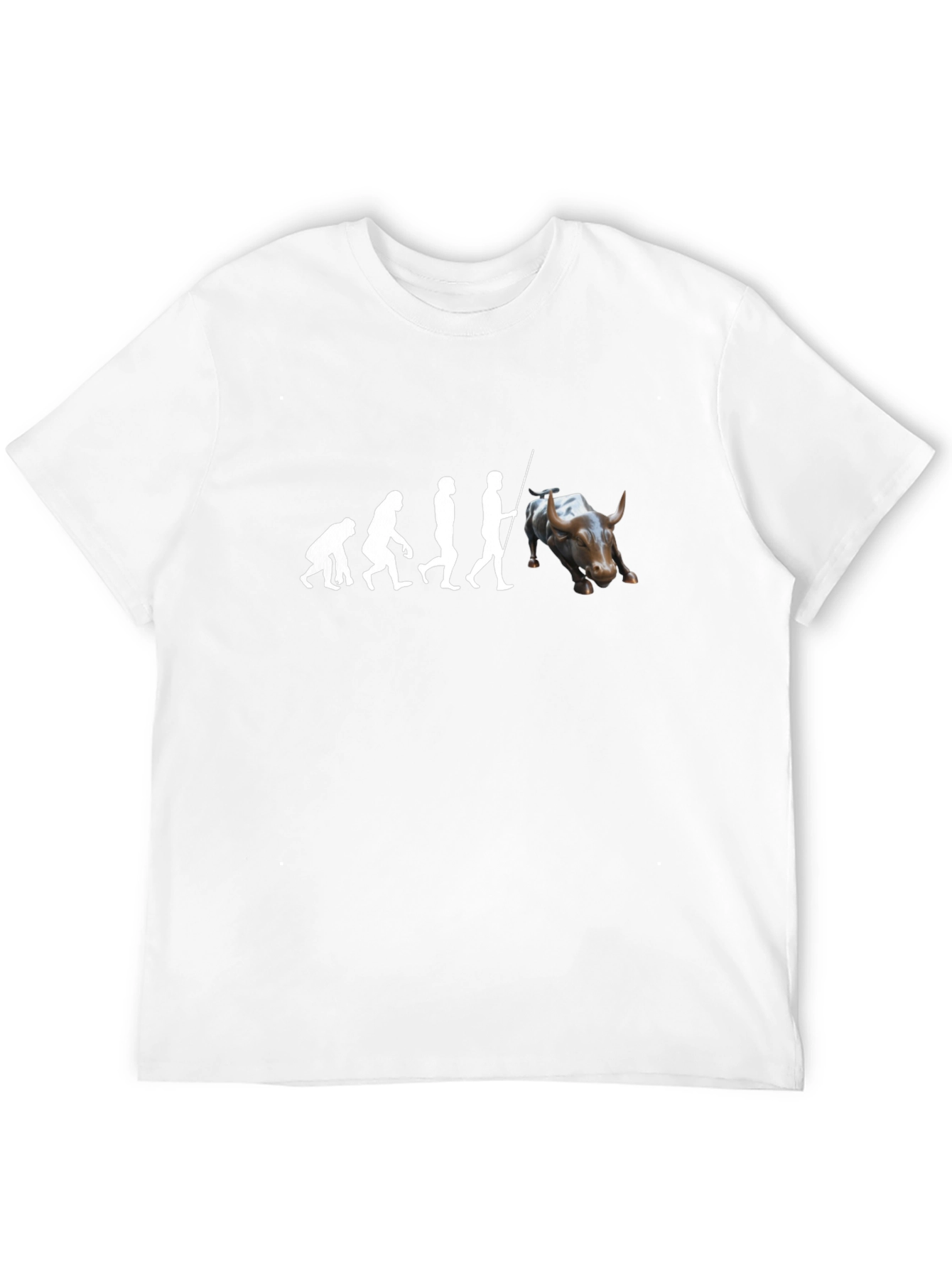 Evolution of the Wall Street Bull Black T-Shirt