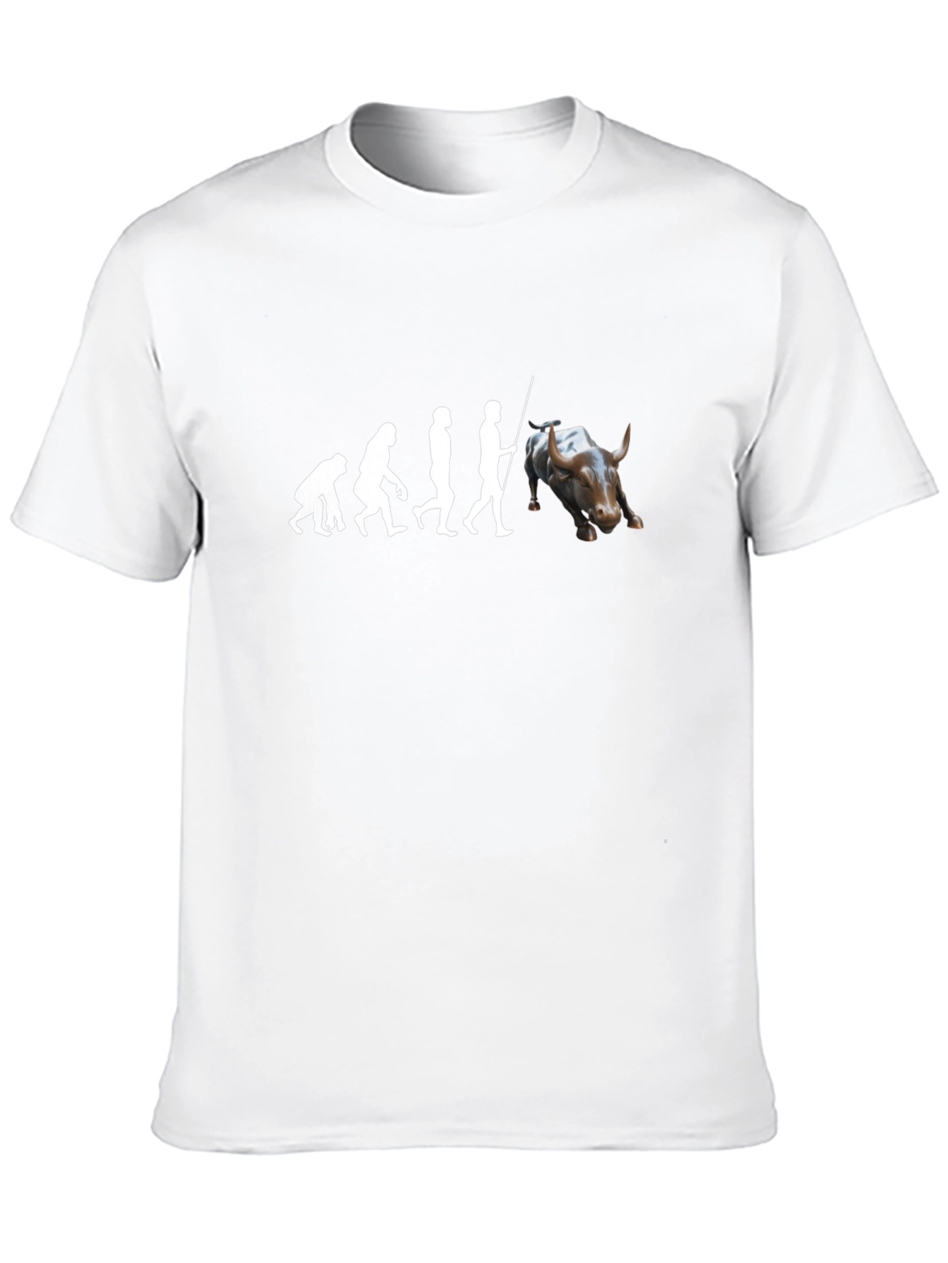 Evolution of the Wall Street Bull Black T-Shirt