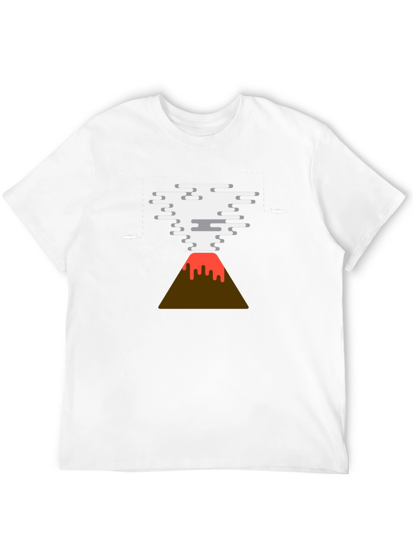 Volcano Plane Graphic Tee - Unique Design
