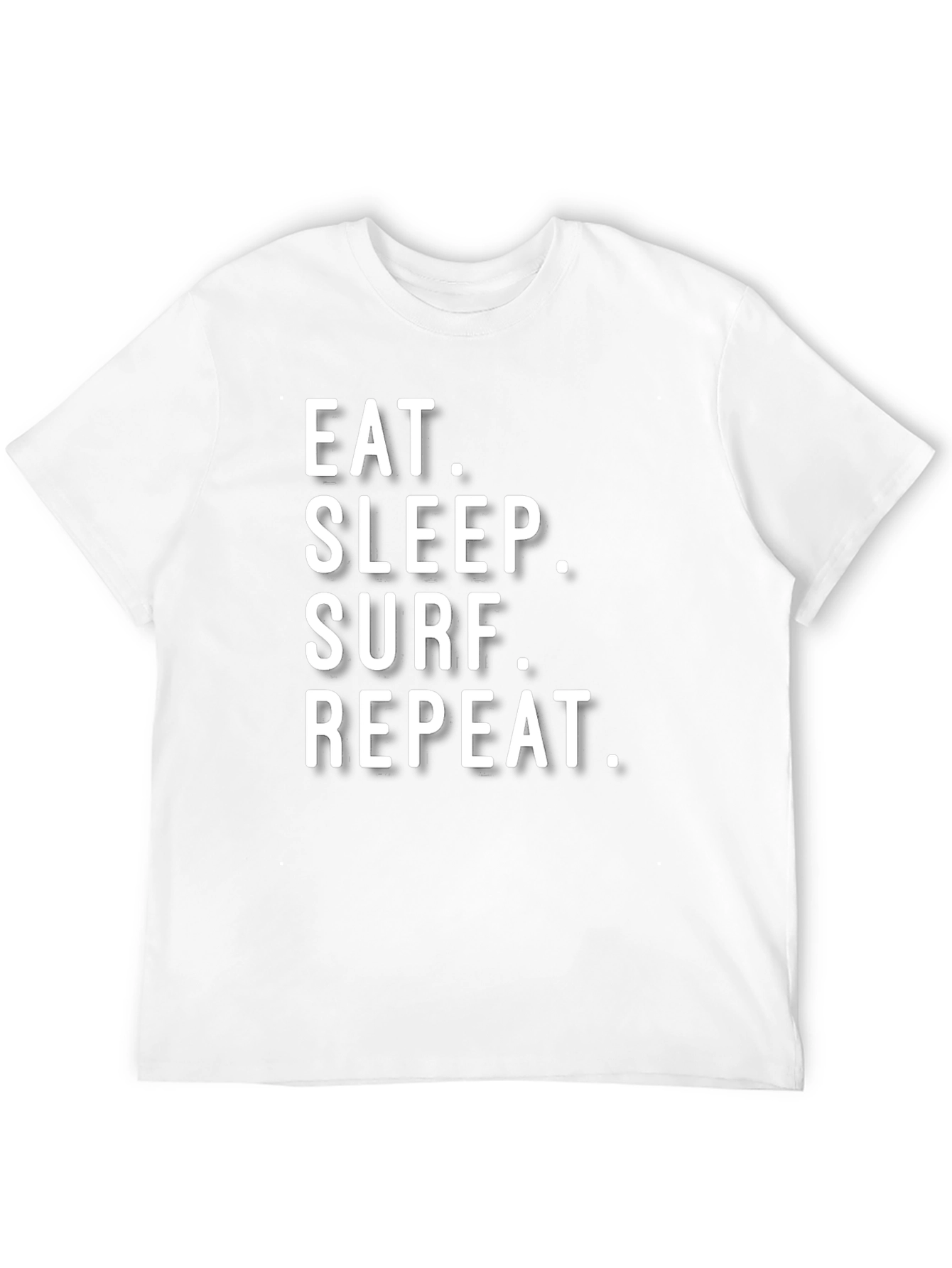 Eat Sleep Surf Repeat Black Graphic Tee