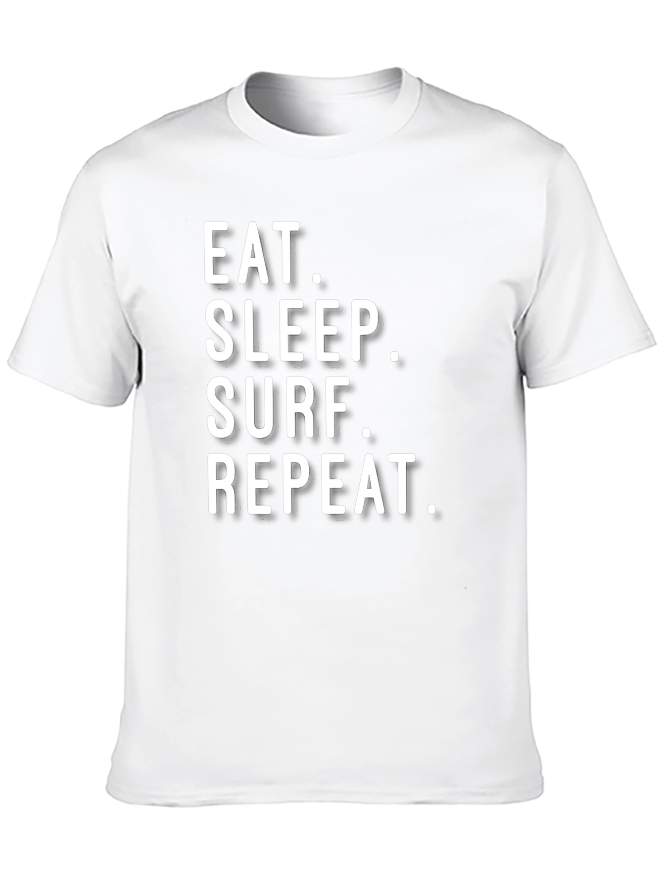 Eat Sleep Surf Repeat Black Graphic Tee