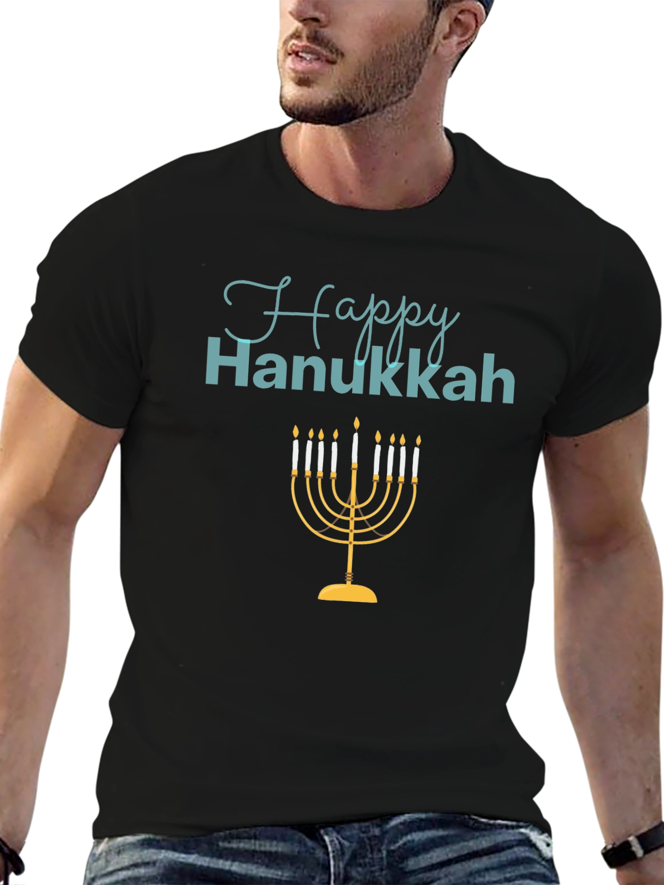 Happy Hanukkah Menorah T-Shirt