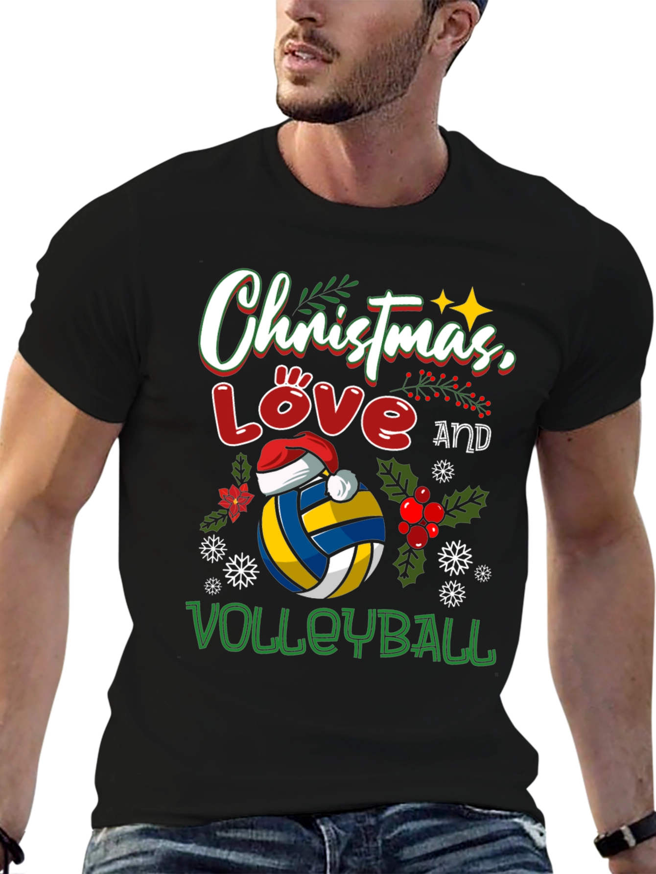 Christmas Love Volleyball T-Shirt
