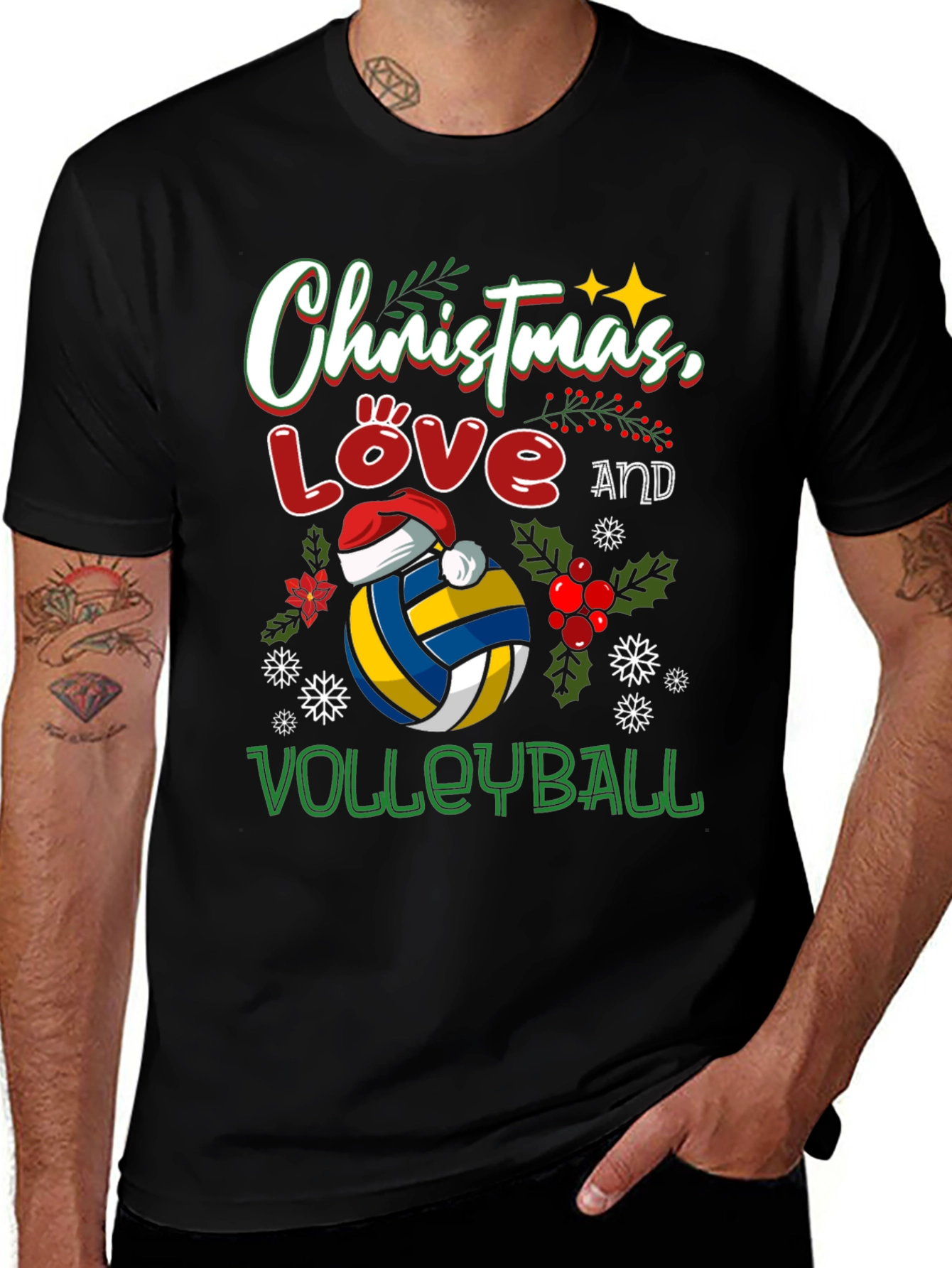 Christmas Love Volleyball T-Shirt