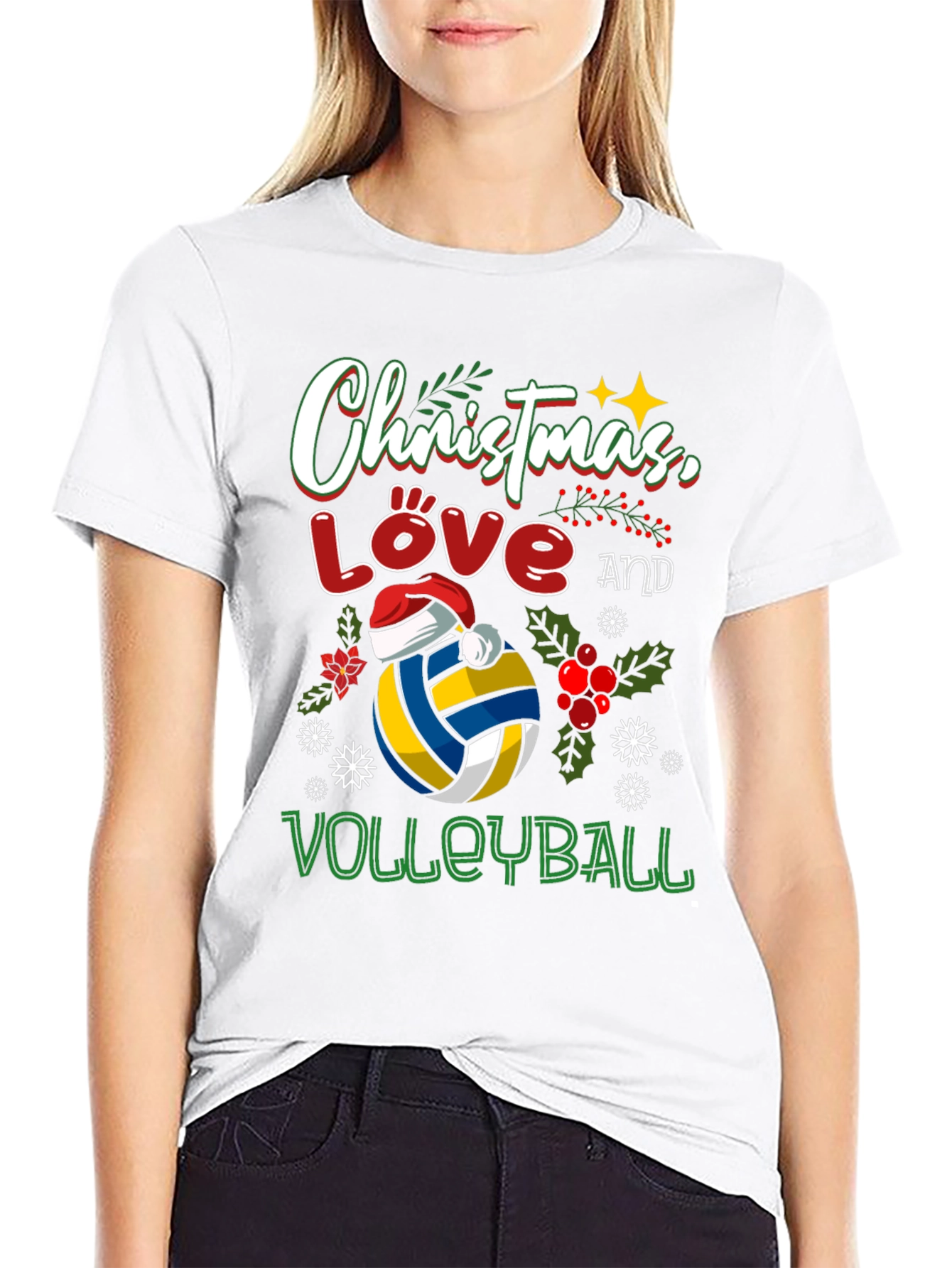 Christmas Love Volleyball T-Shirt