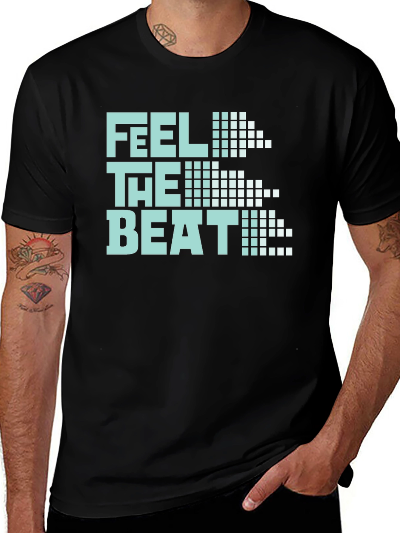 Feel The Beat Graphic Tee - Music Lover Shirt