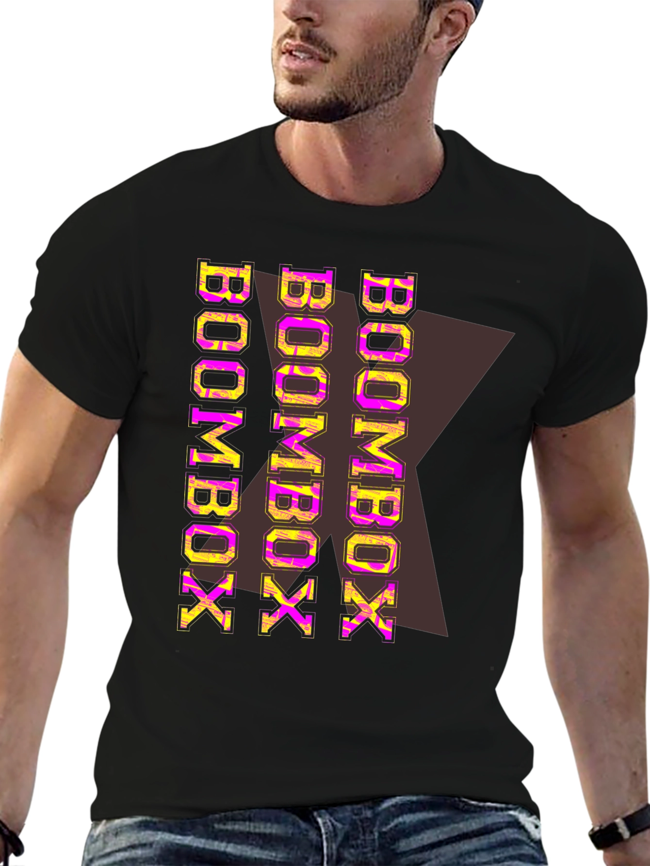 Boombox Graphic Print Mens T-Shirt