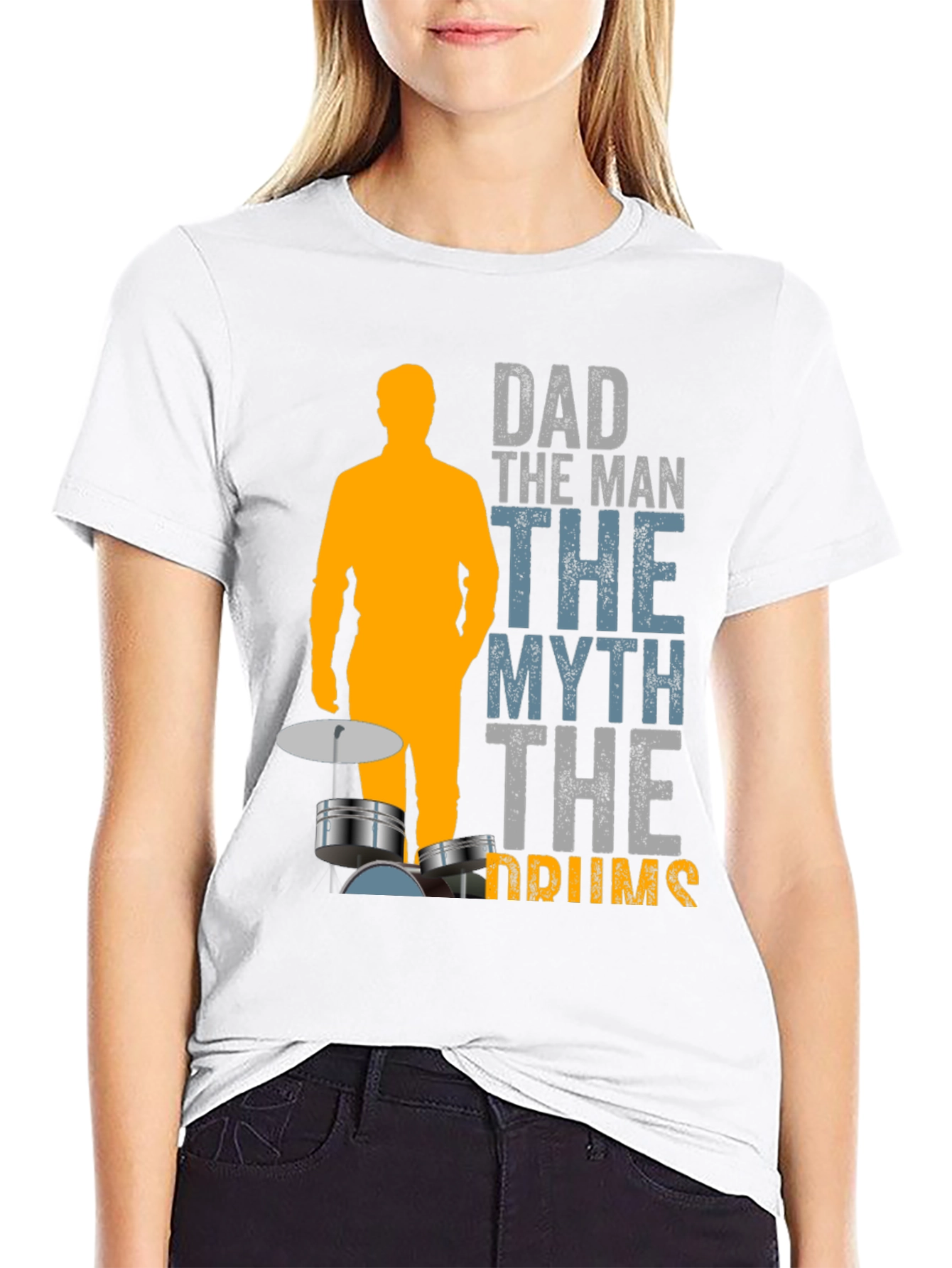 Dad the Man the Myth the Drums T-Shirt