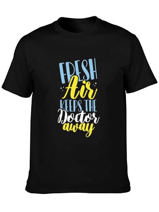 Fresh Air Doctor Away Graphic Tee - Black Cotton T-Shirt