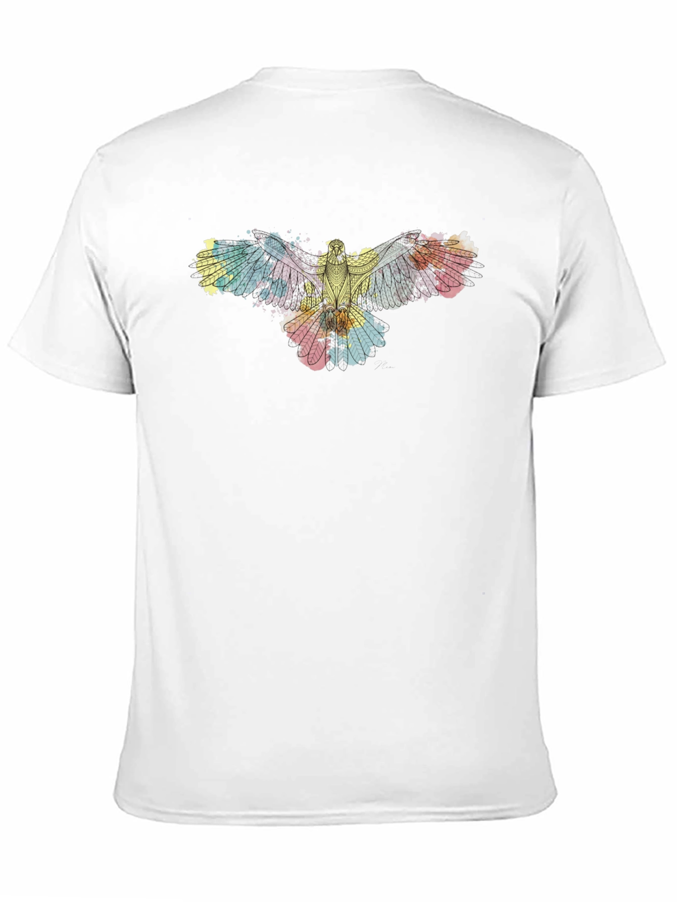 Abstract Eagle Graphic Black T-Shirt