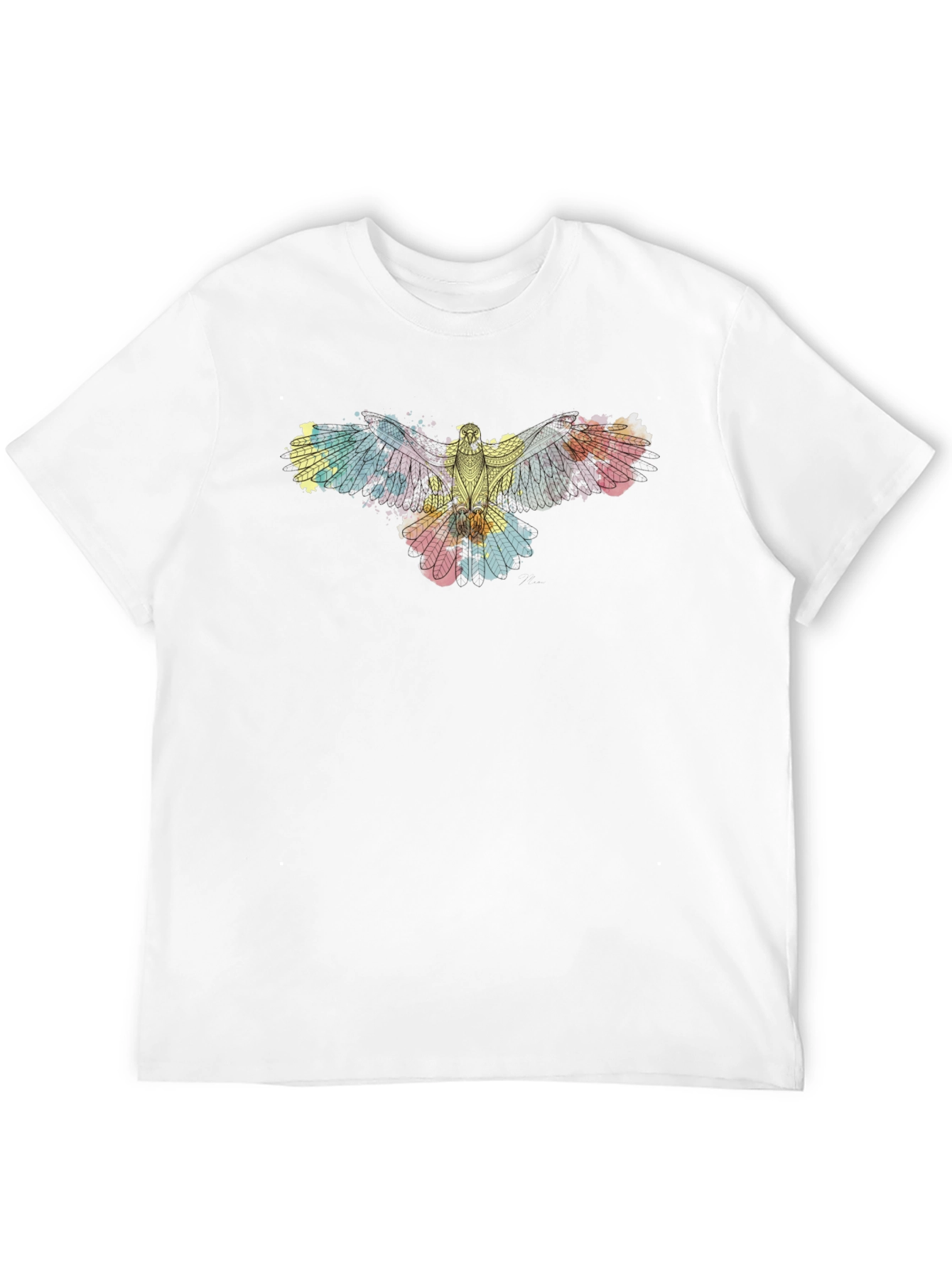 Abstract Eagle Graphic Black T-Shirt