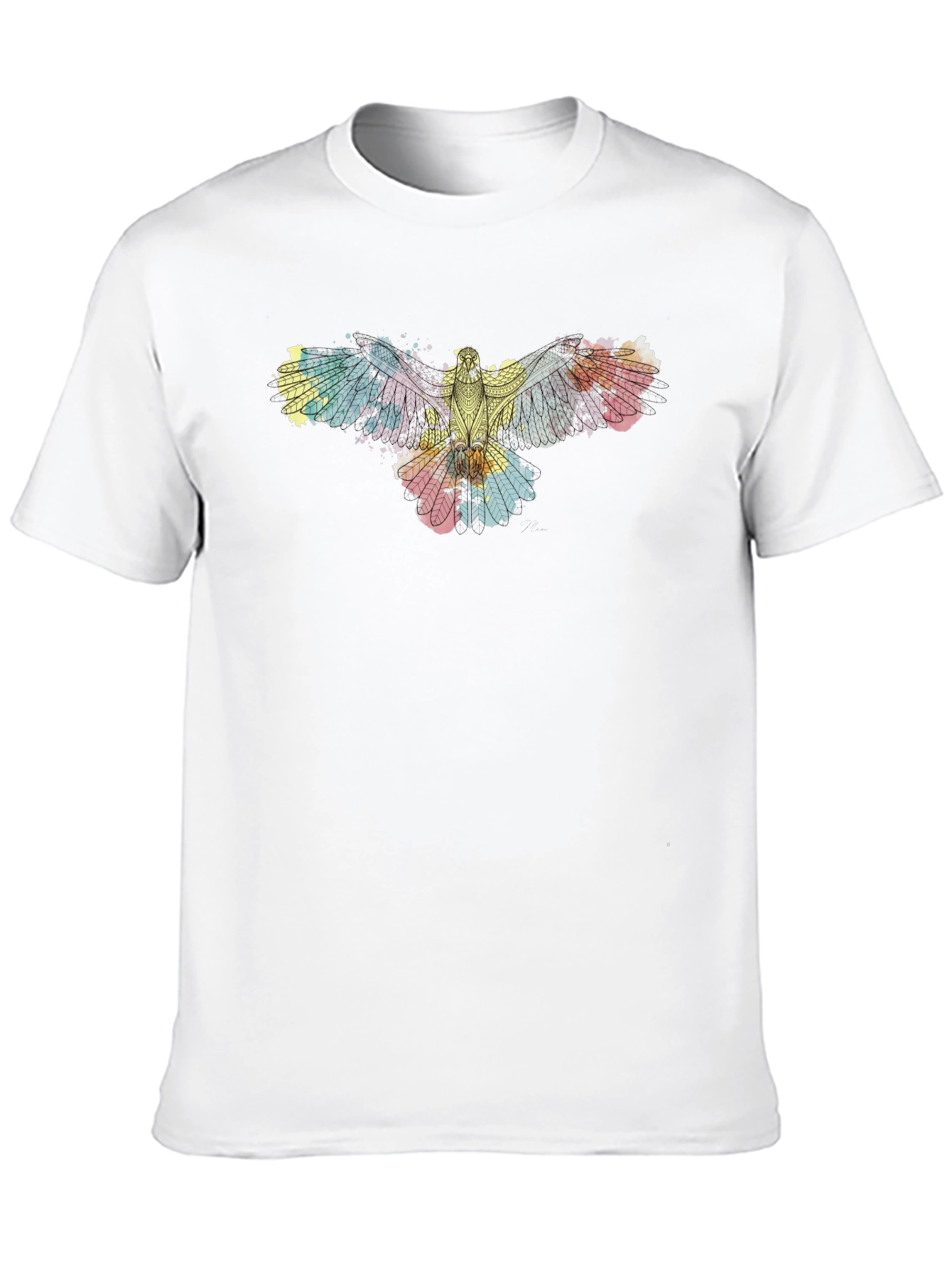 Abstract Eagle Graphic Black T-Shirt