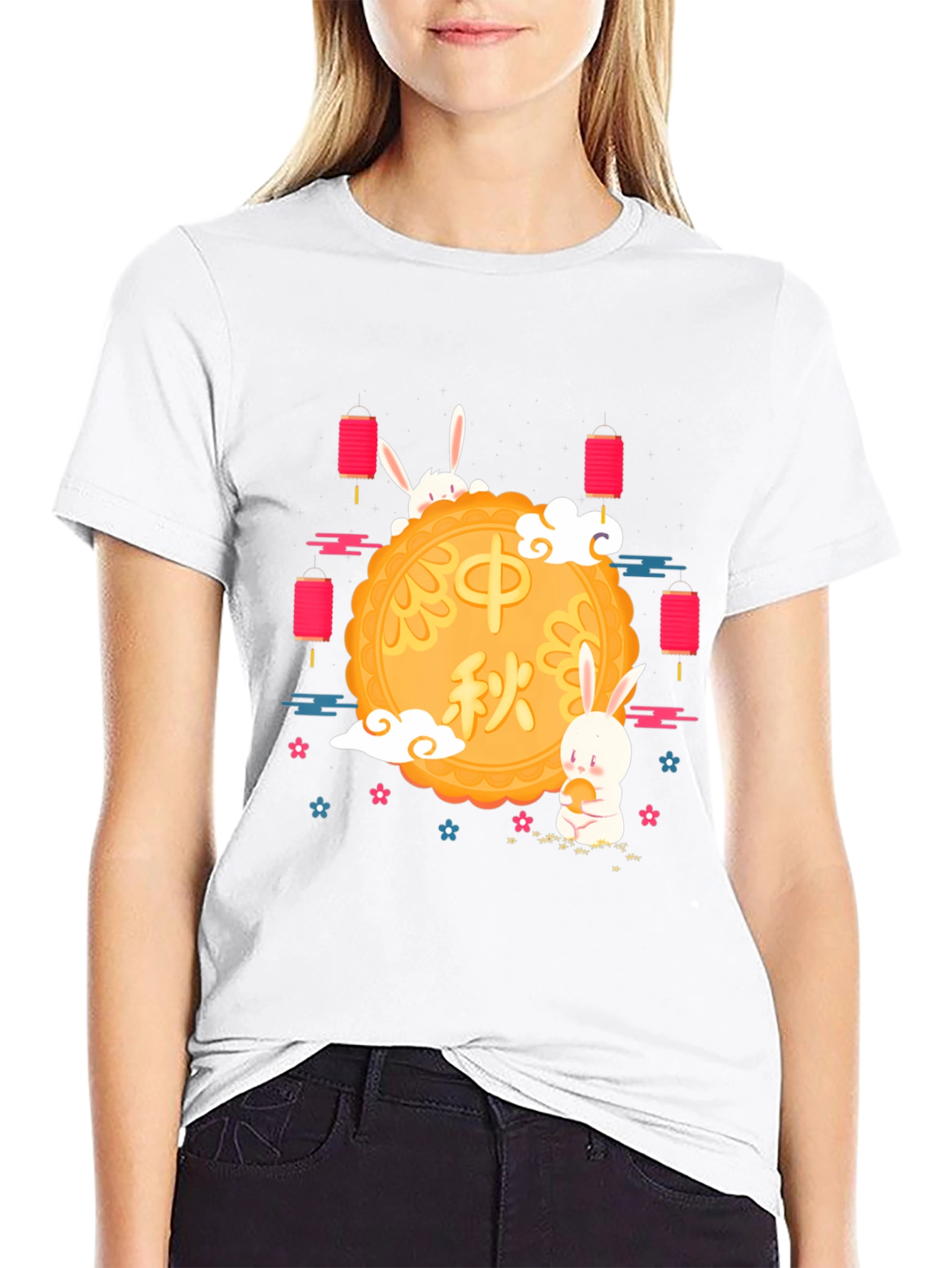 Mid-Autumn Festival Rabbit Graphic Tee