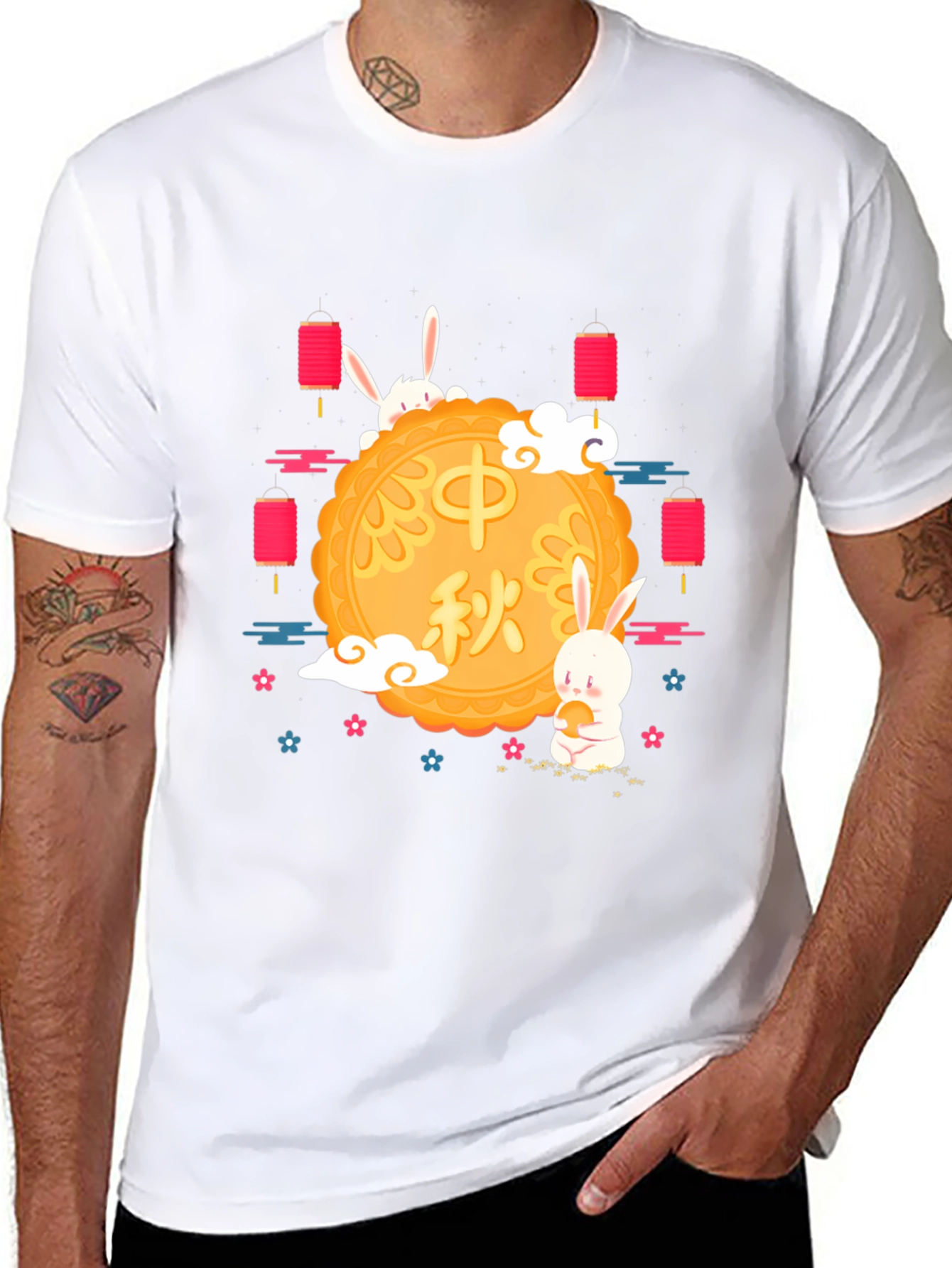 Mid-Autumn Festival Rabbit Graphic Tee