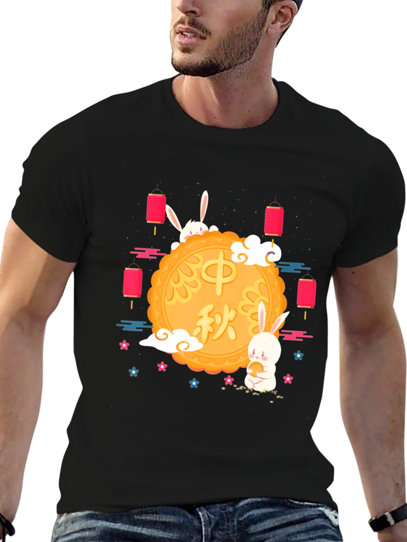 Mid-Autumn Festival Rabbit Graphic Tee