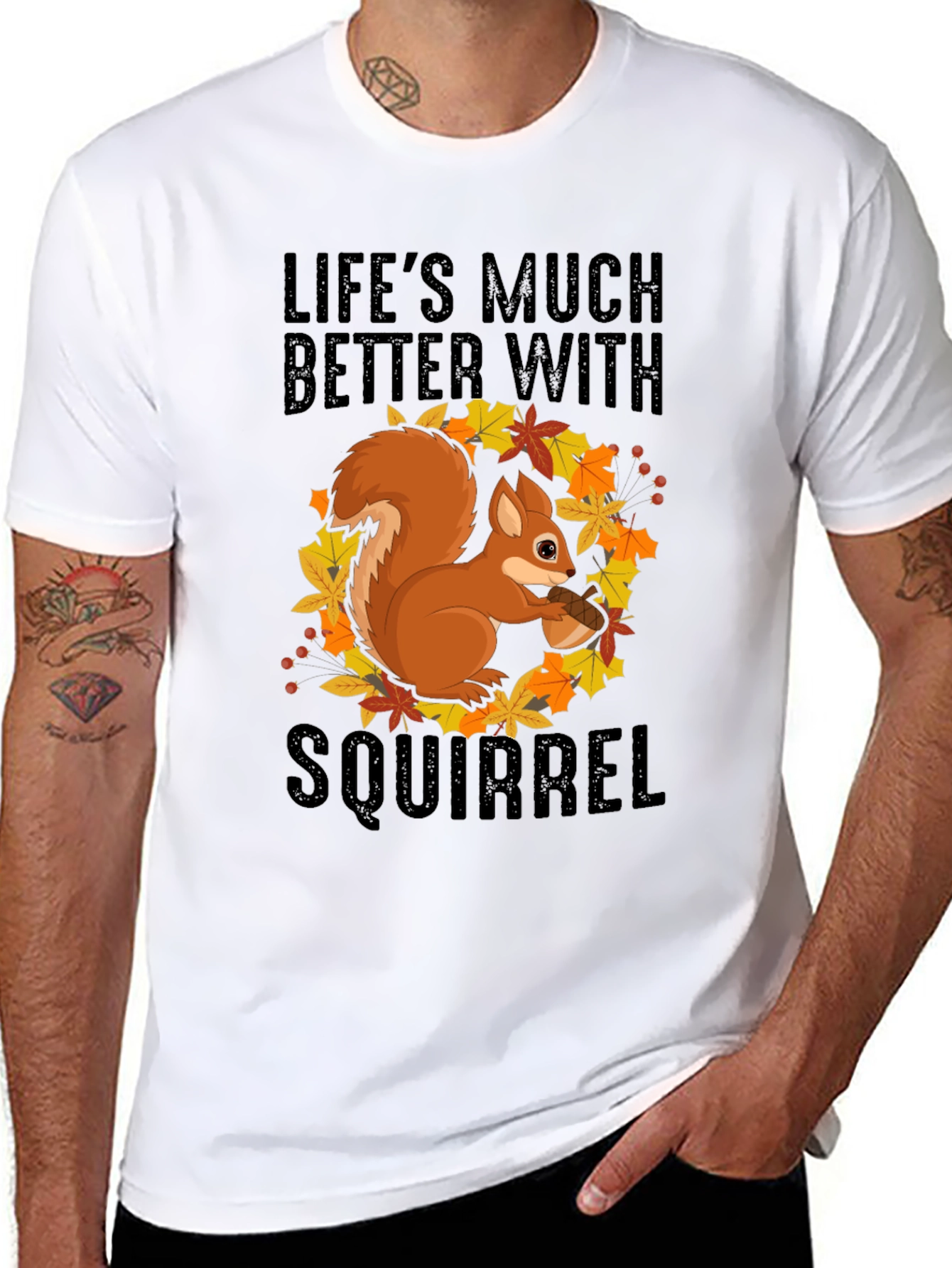 Squirrel Graphic Tee - Lifes Much Better