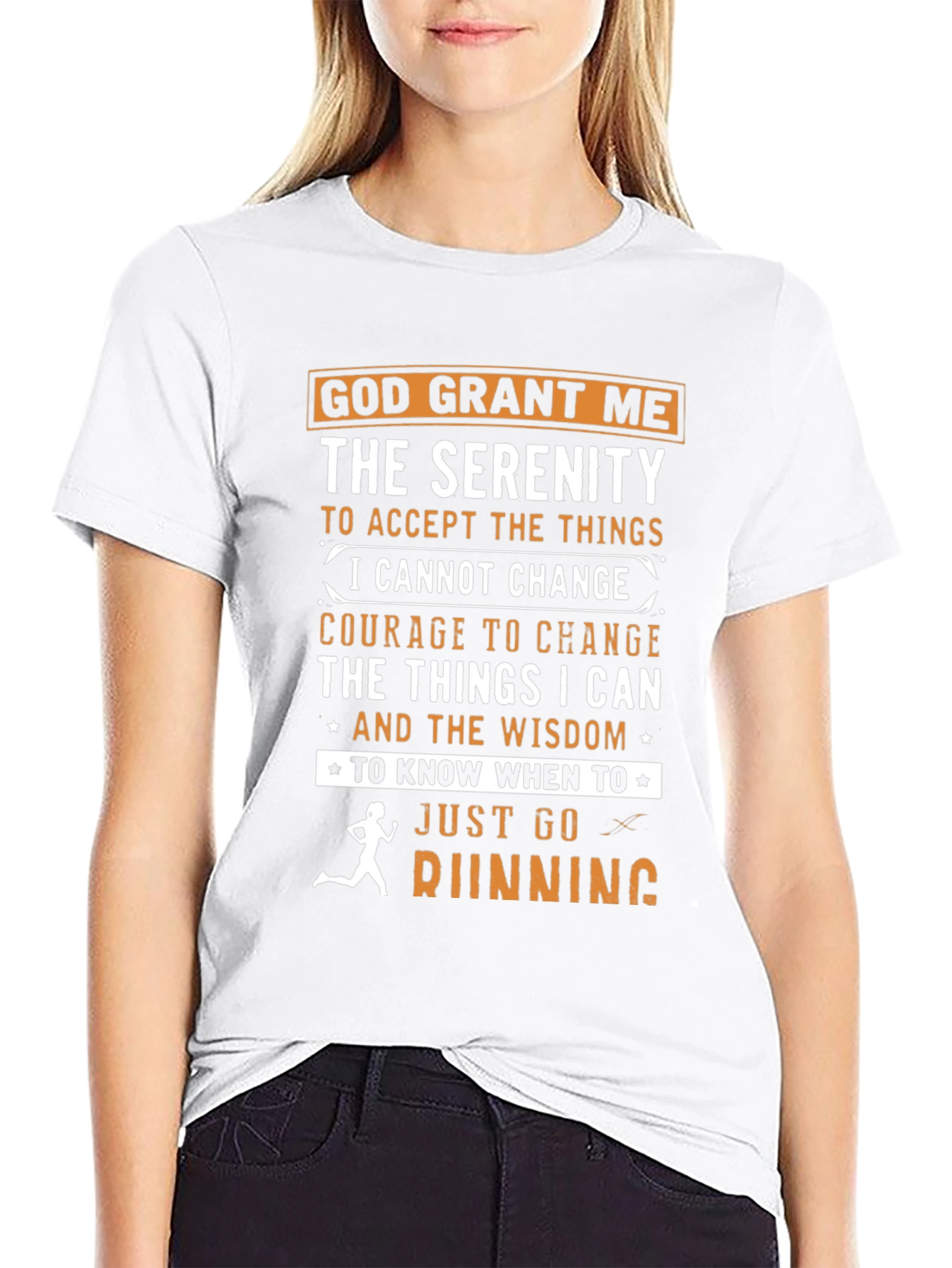 Serenity Prayer Running T-Shirt: God Grant Me Wisdom