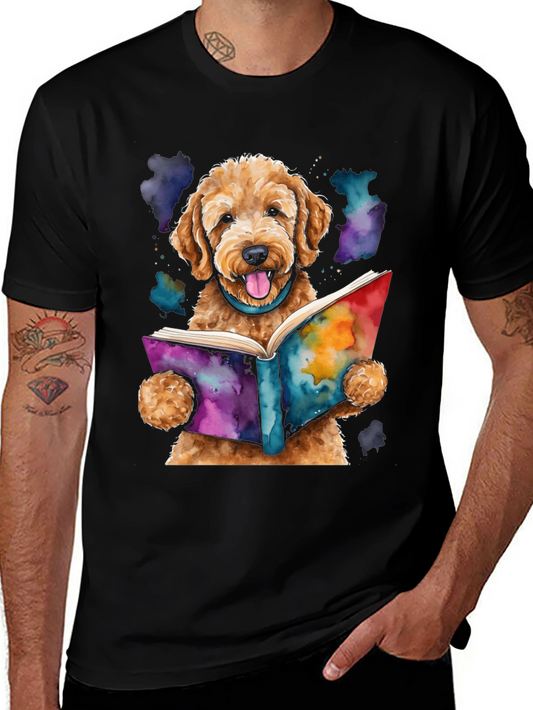 Dog Reading Book T-Shirt