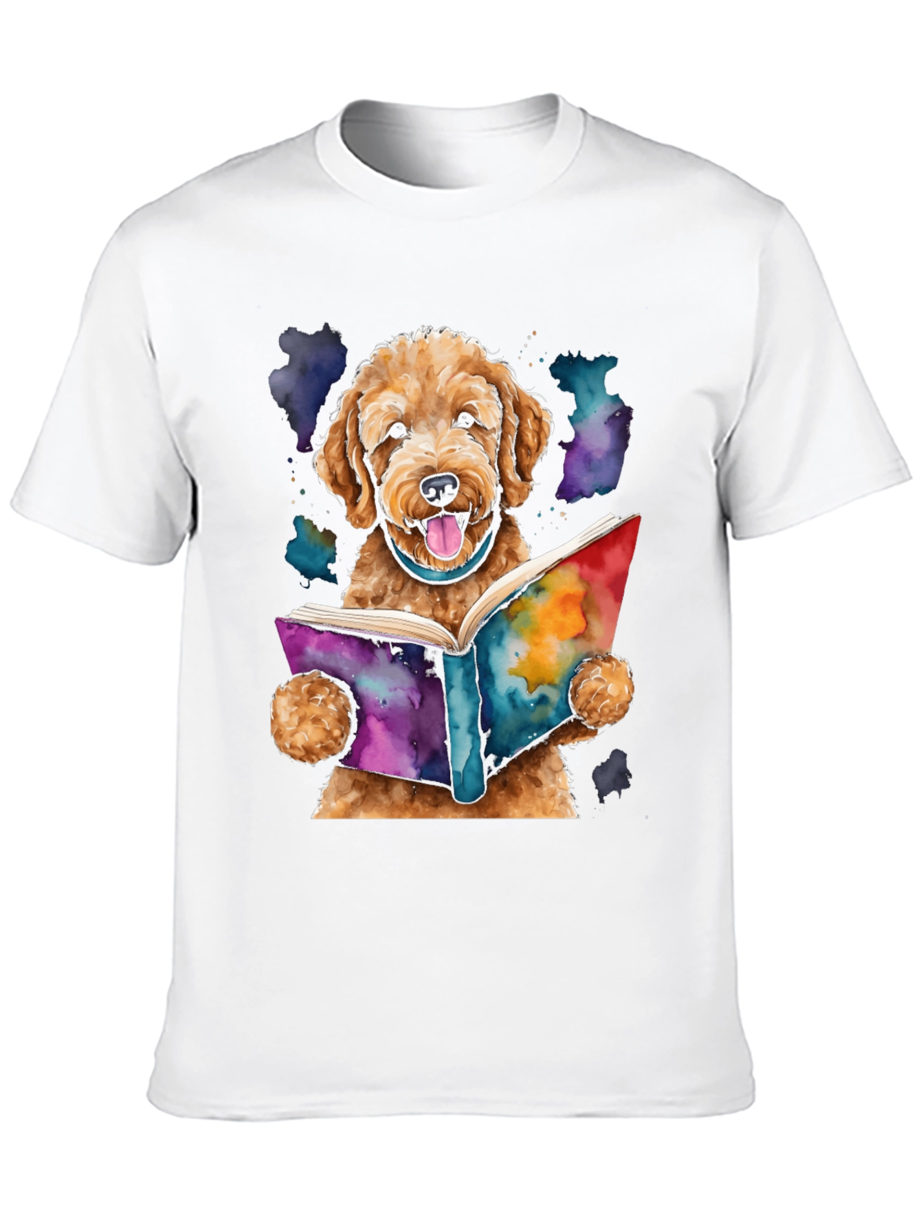 Dog Reading Book T-Shirt
