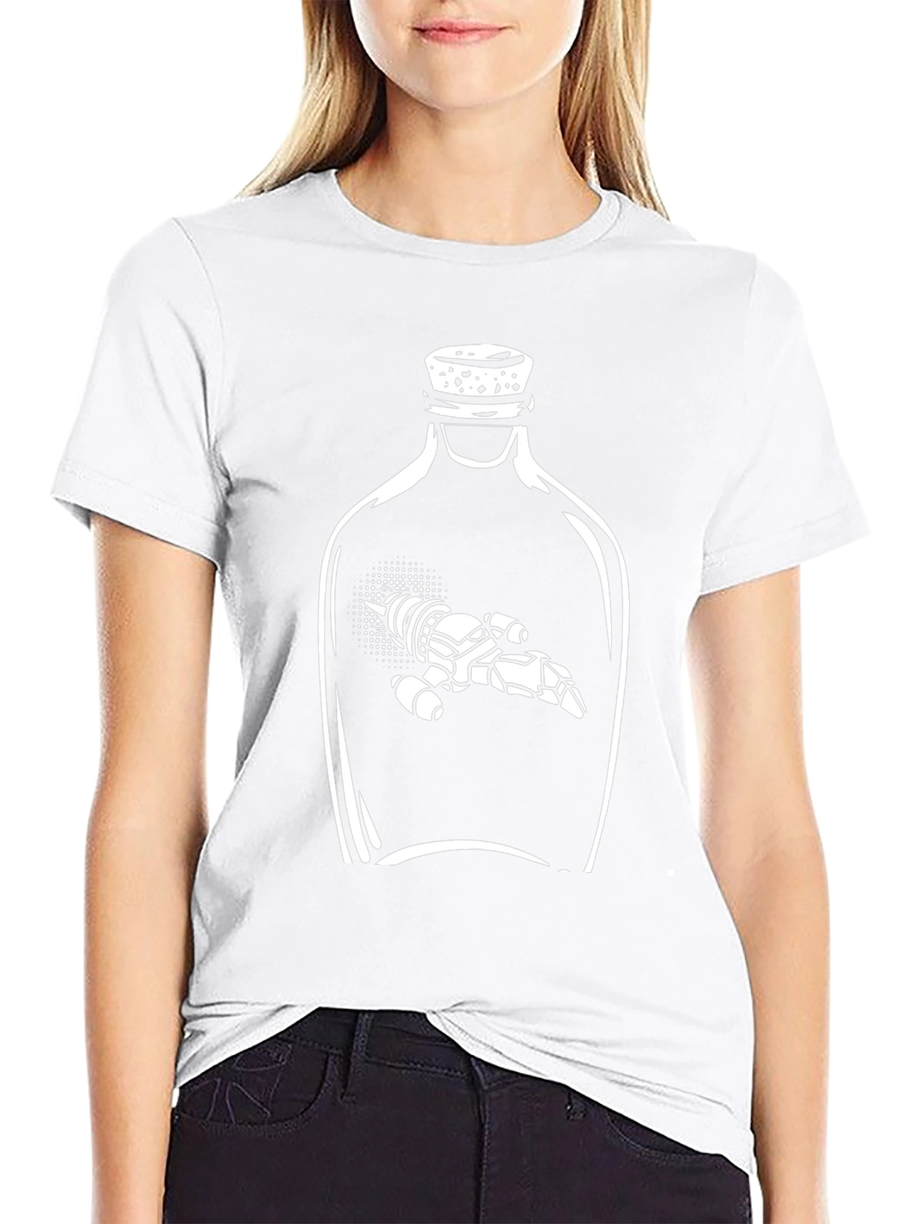 Rocket in a Bottle Graphic Tee - Black T-Shirt