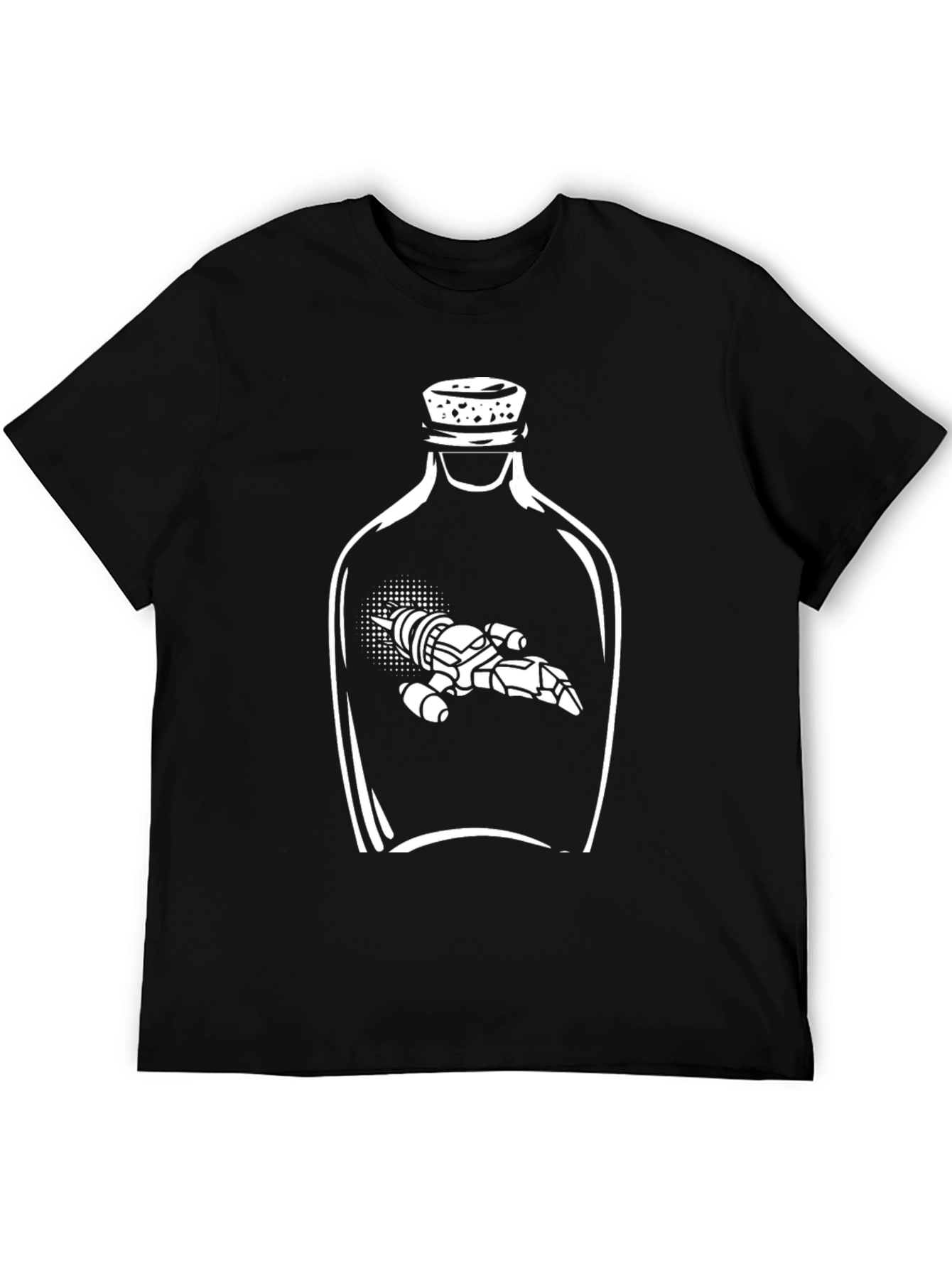 Rocket in a Bottle Graphic Tee - Black T-Shirt