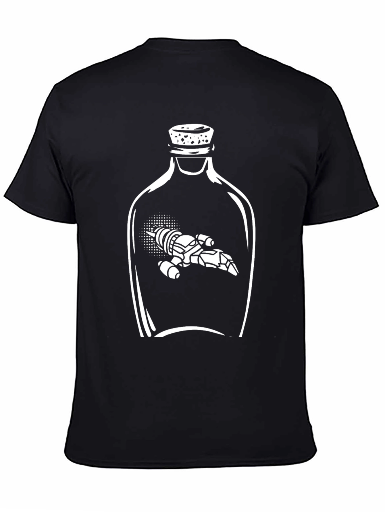 Rocket in a Bottle Graphic Tee - Black T-Shirt