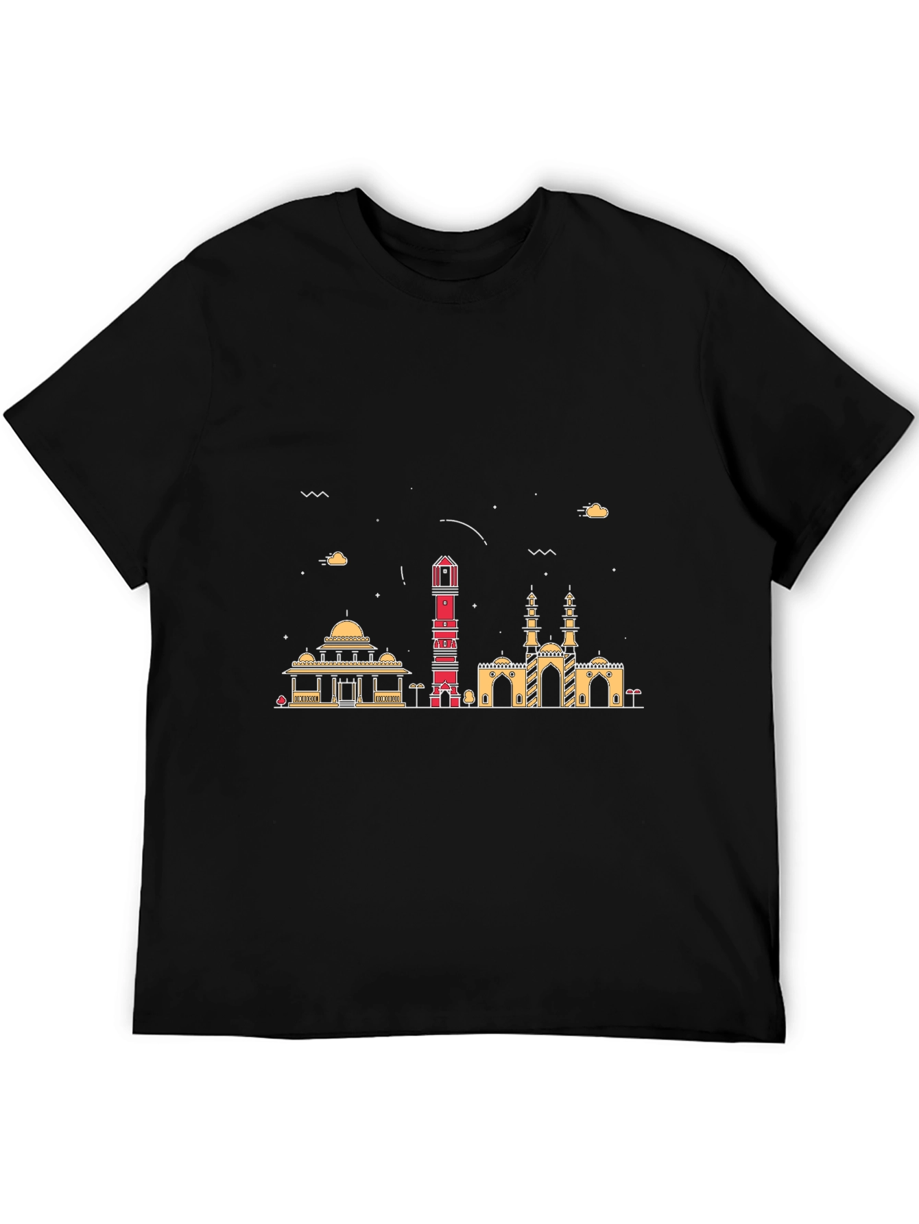 Cityscape Graphic Tee - Black Urban Style