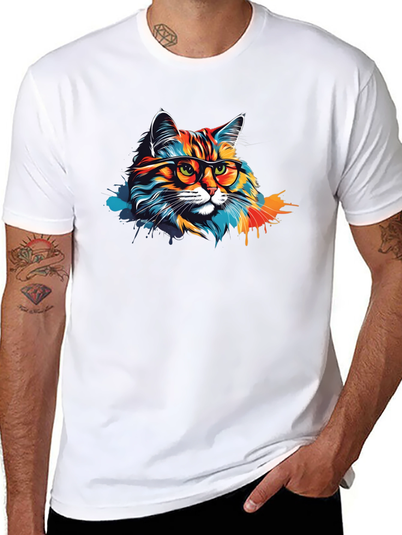 Cool Cat Graphic T-Shirt - Stylish & Unique