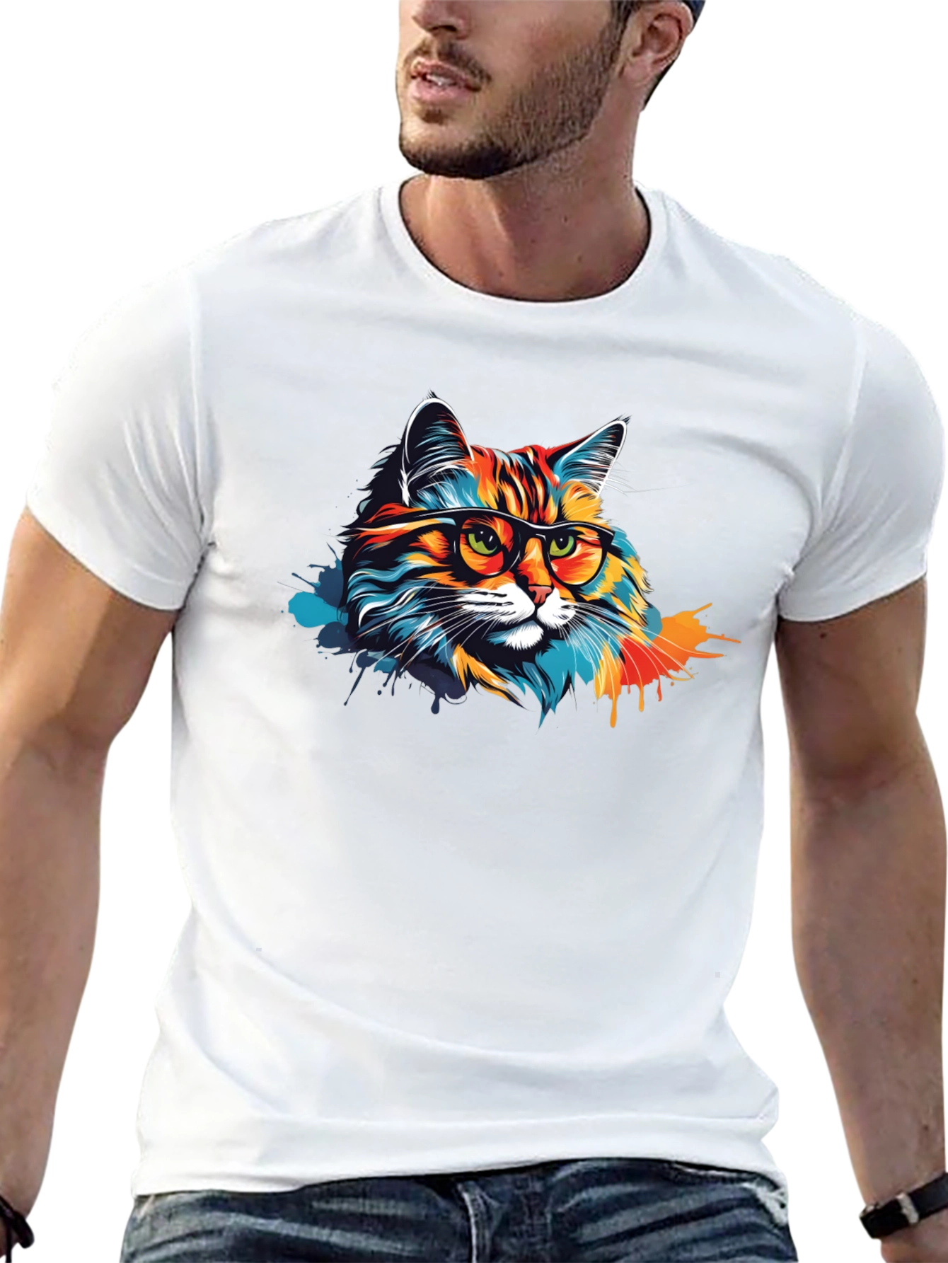 Cool Cat Graphic T-Shirt - Stylish & Unique