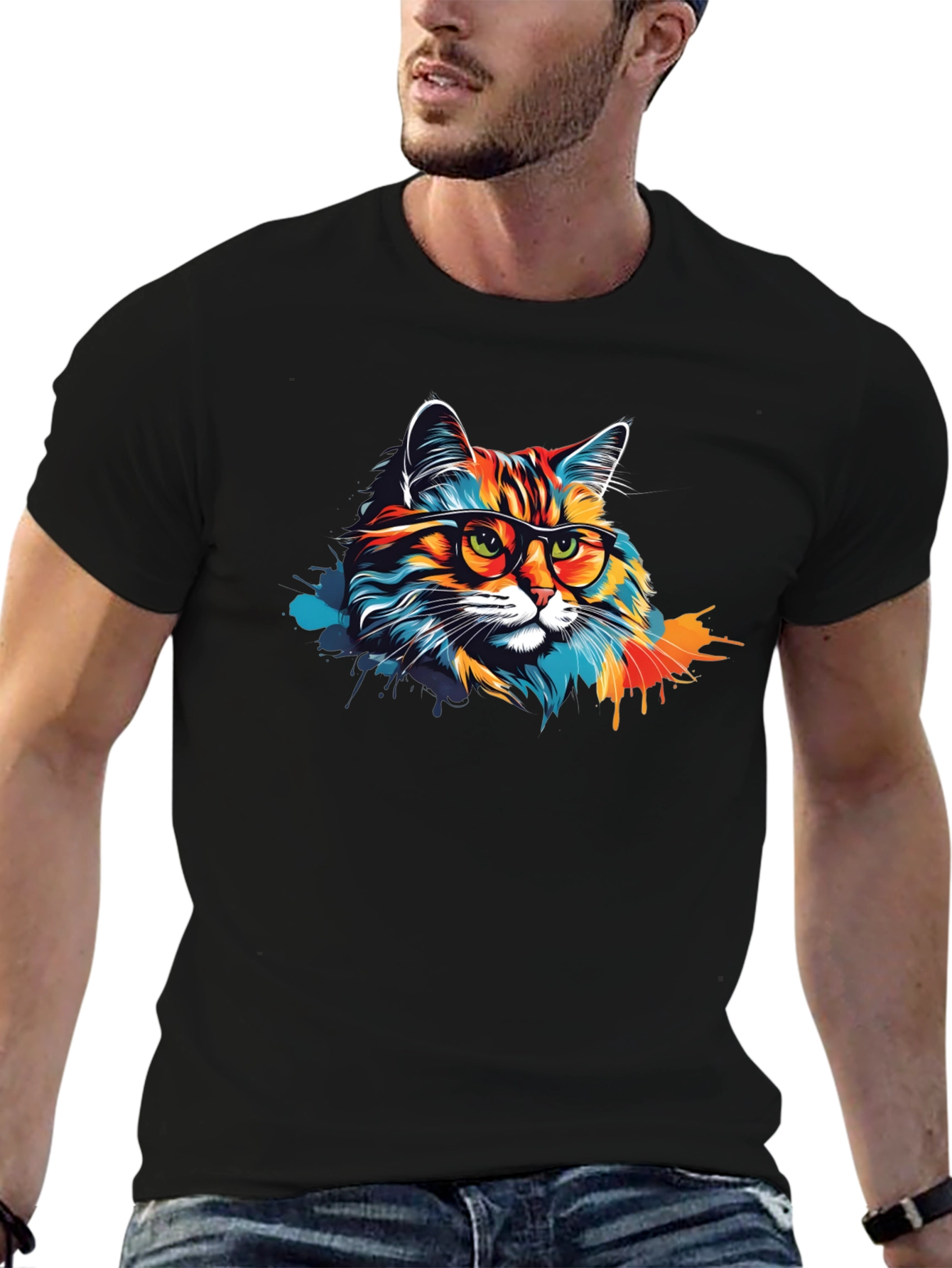 Cool Cat Graphic T-Shirt - Stylish & Unique