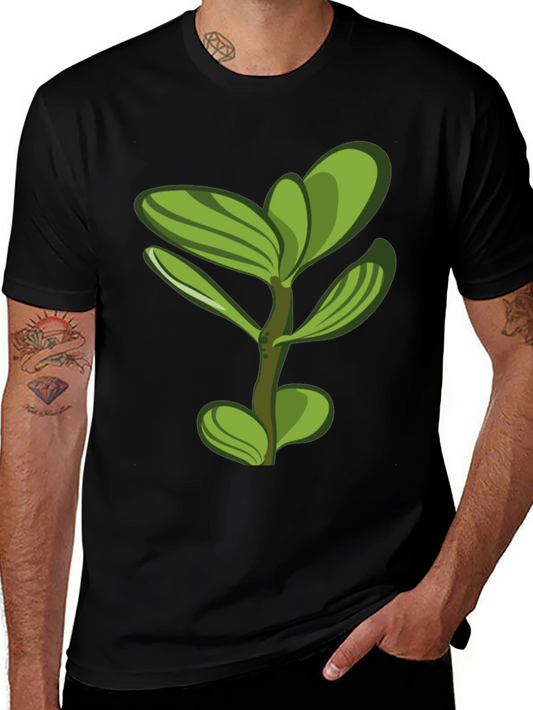Nature Inspired Graphic Tee - Black Cotton Blend