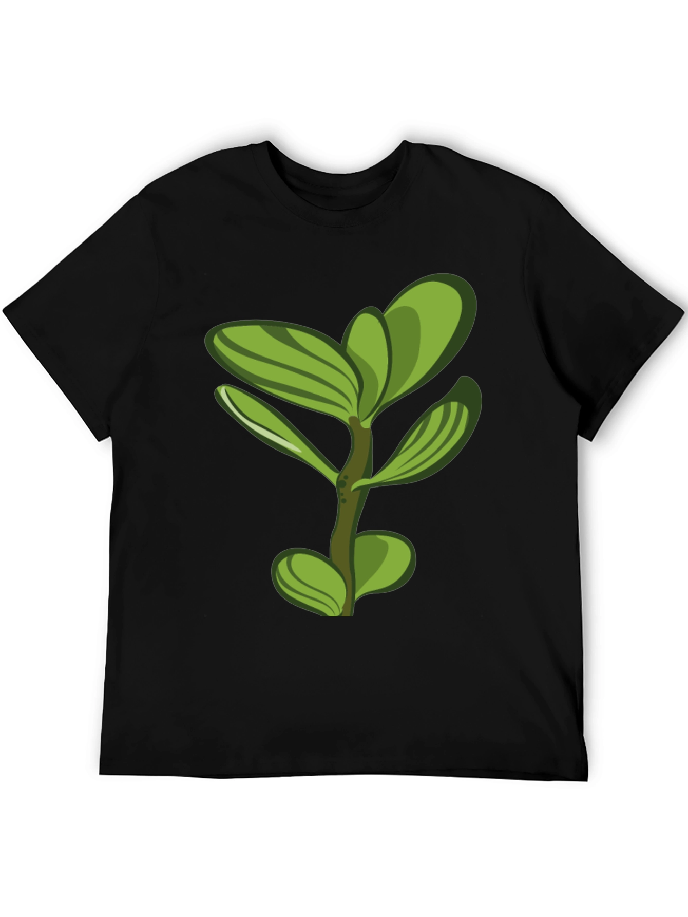 Nature Inspired Graphic Tee - Black Cotton Blend