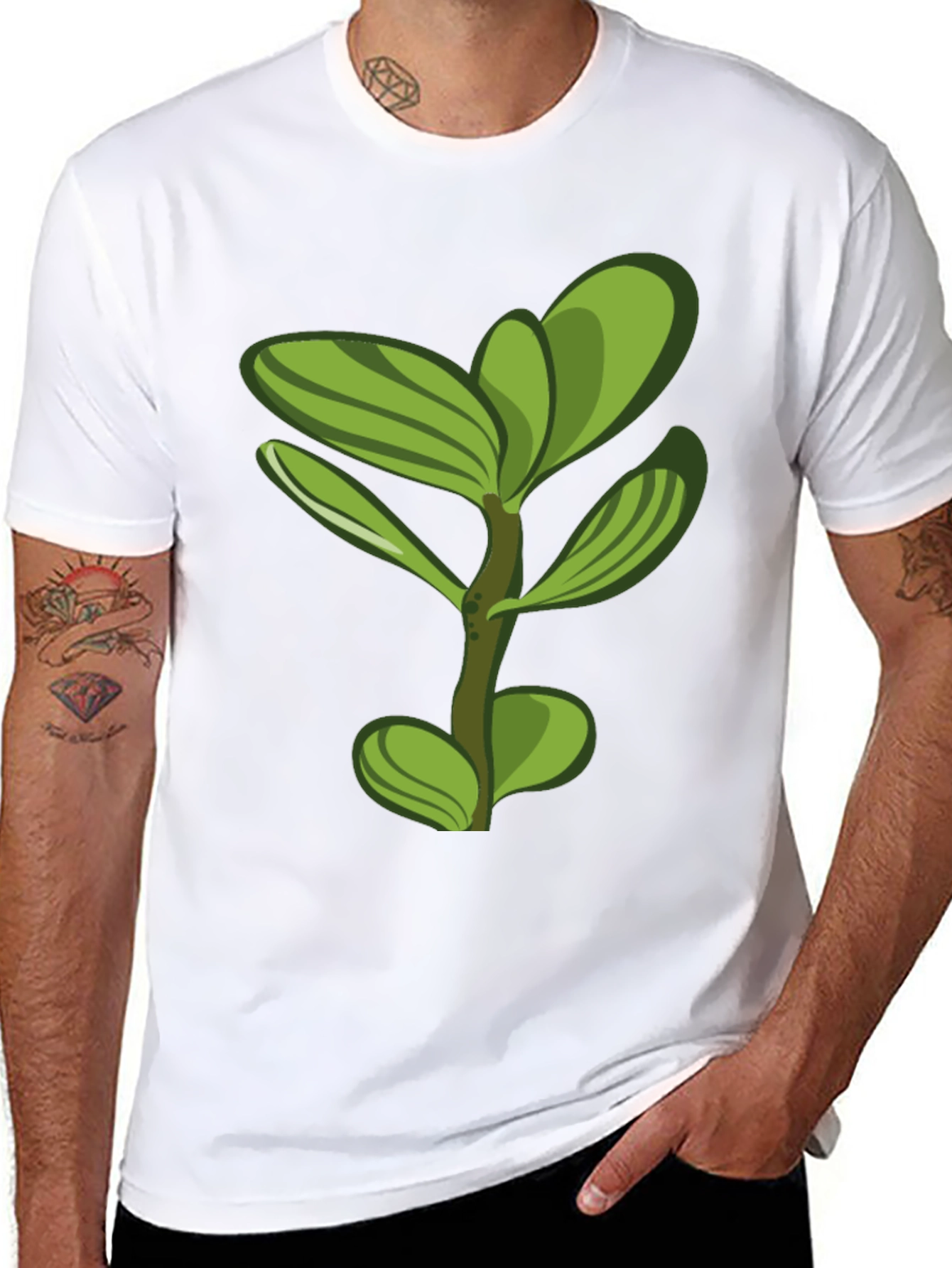 Nature Inspired Graphic Tee - Black Cotton Blend