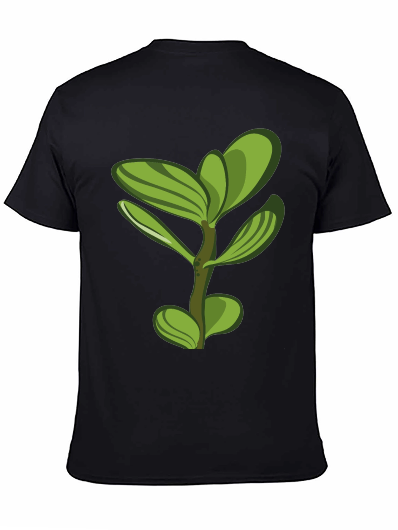 Nature Inspired Graphic Tee - Black Cotton Blend