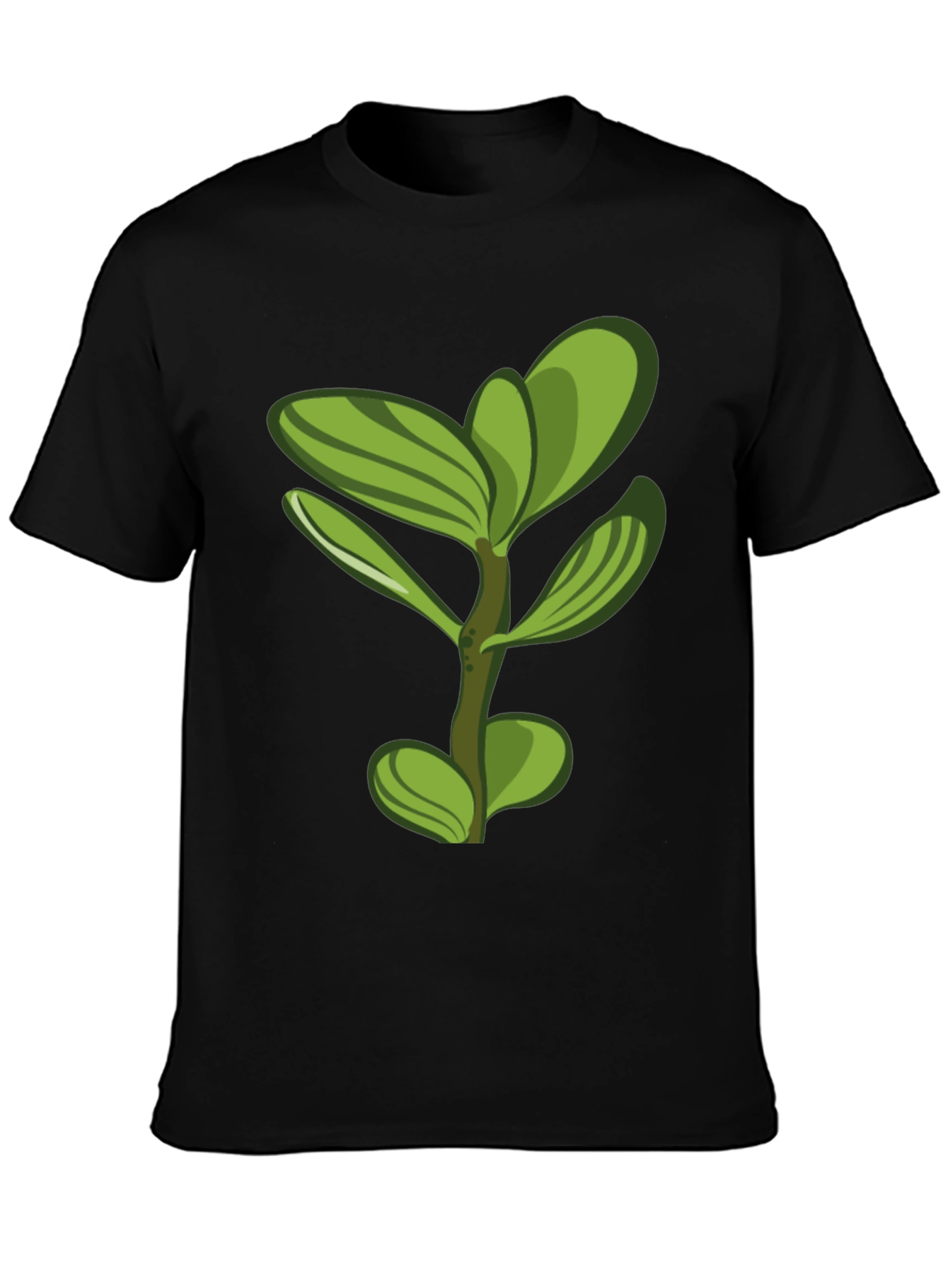Nature Inspired Graphic Tee - Black Cotton Blend