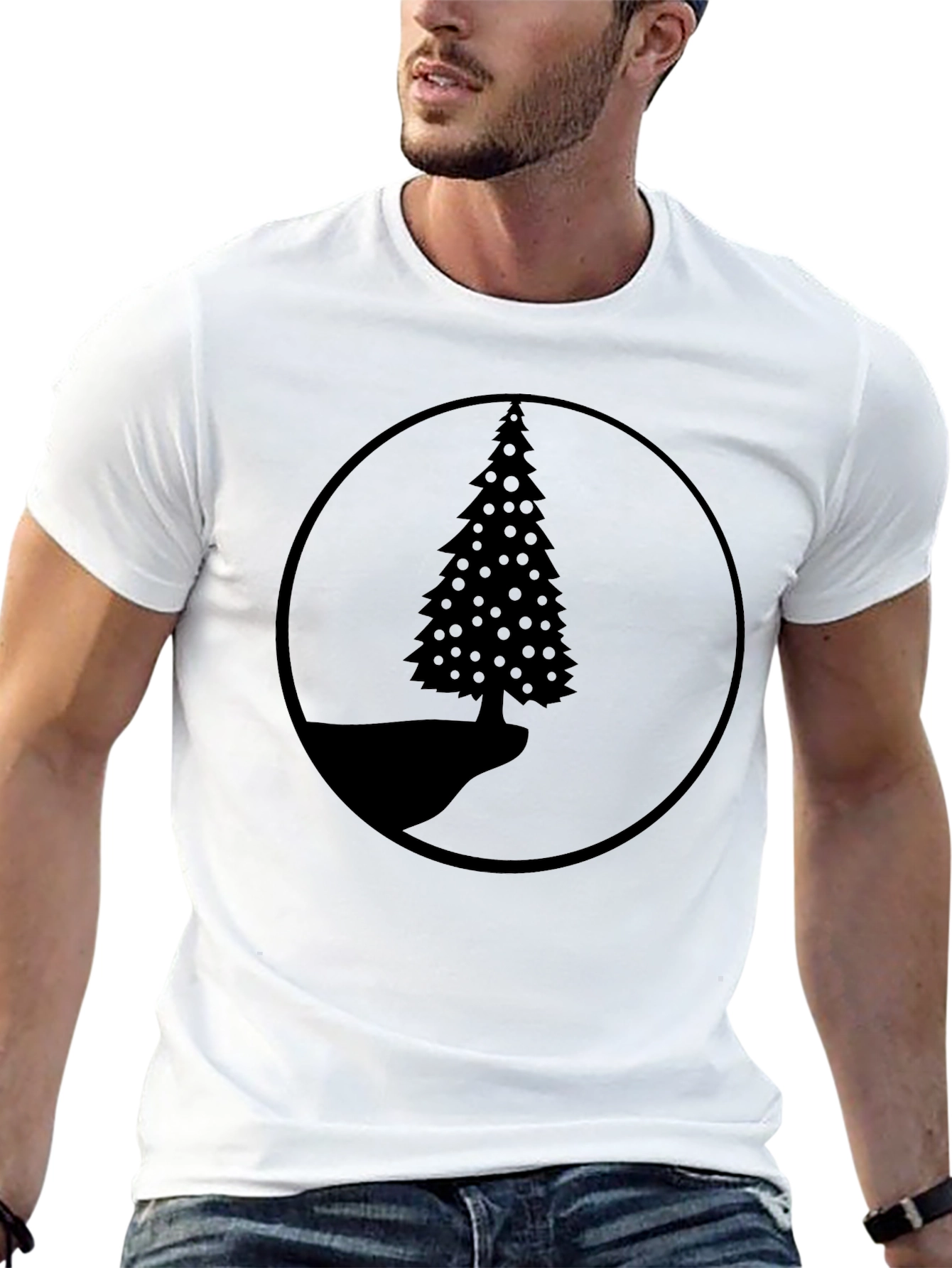 Nature Scene Black Graphic T-Shirt