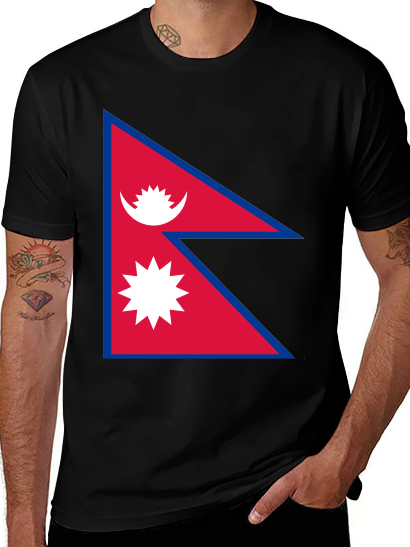 Nepal Flag T-Shirt - Graphic Tee